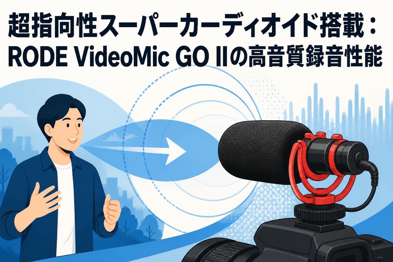 超指向性スーパーカーディオイド搭載：RODE VideoMic GO IIの高音質録音性能