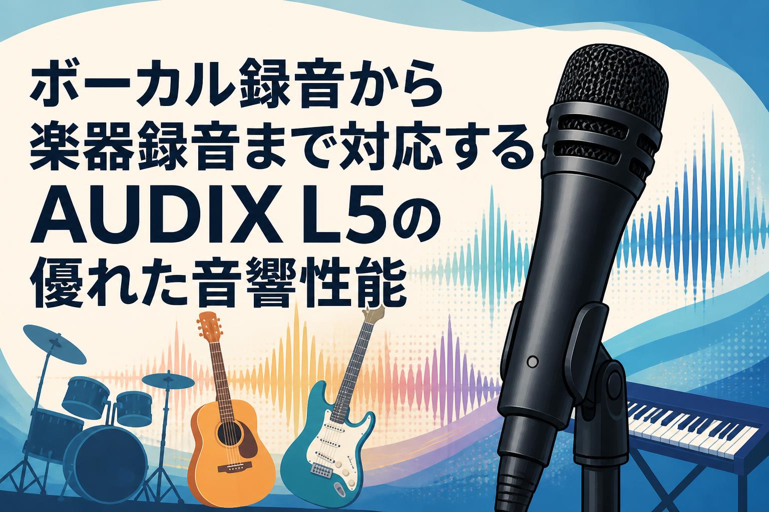 ボーカル録音から楽器録音まで対応するAUDIX L5の優れた音響性能