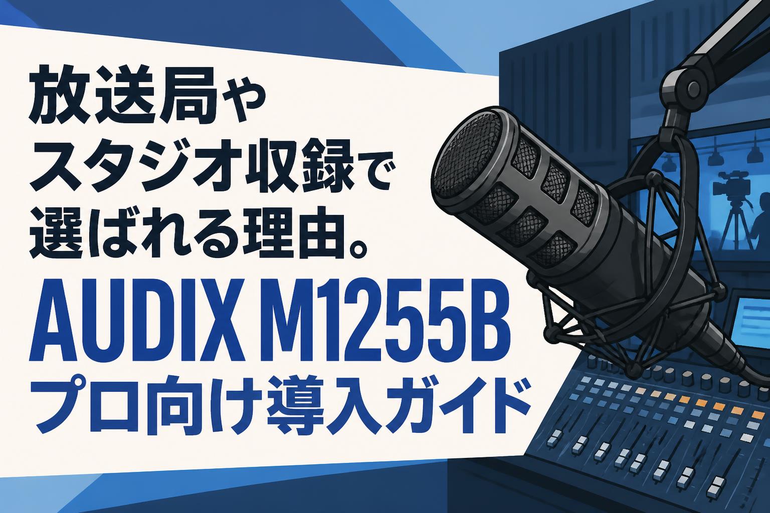 放送局やスタジオ収録で選ばれる理由。AUDIX M1255Bプロ向け導入ガイド