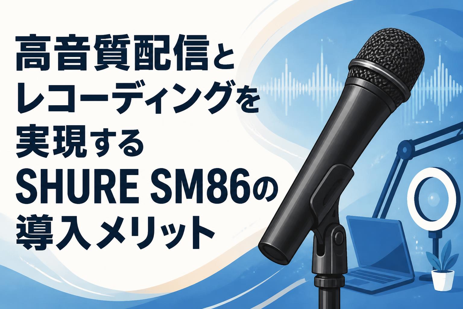 高音質配信とレコーディングを実現するSHURE SM86の導入メリット