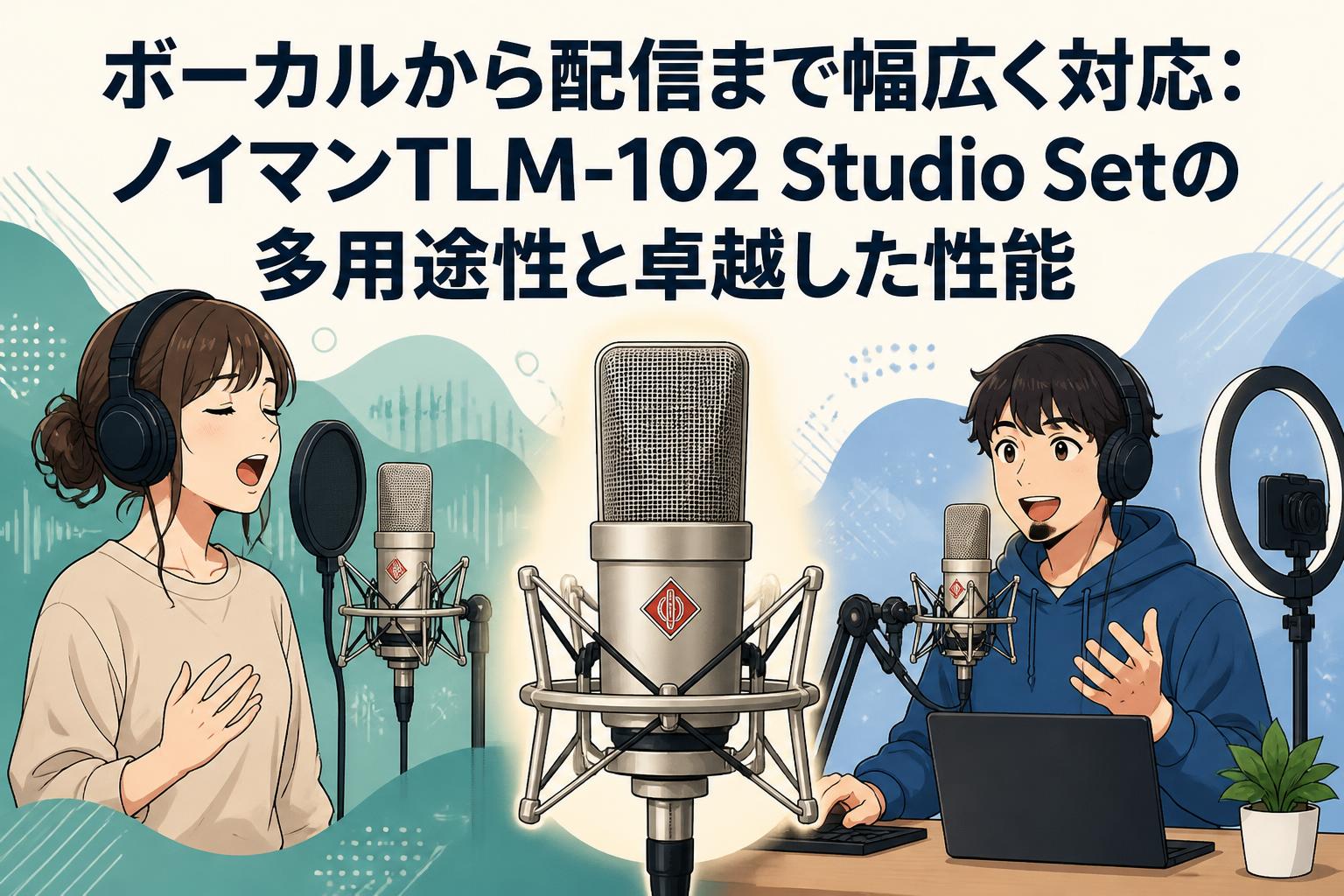 ボーカルから配信まで幅広く対応：ノイマンTLM-102 Studio Setの多用途性と卓越した性能