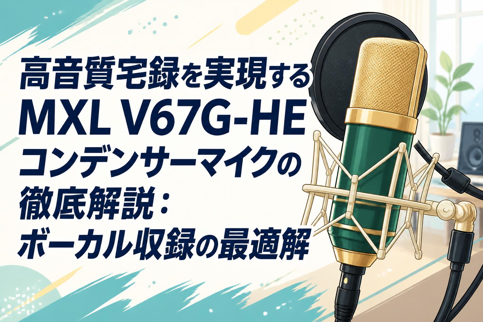 高音質宅録を実現するMXL V67G-HEコンデンサーマイクの徹底解説：ボーカル収録の最適解
