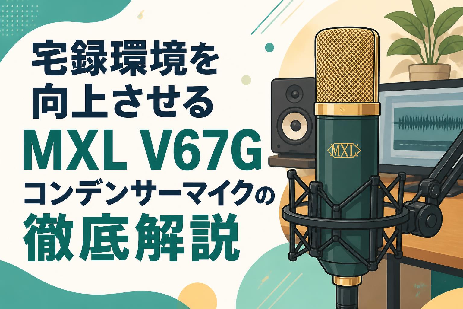 宅録環境を向上させるMXL V67Gコンデンサーマイクの徹底解説