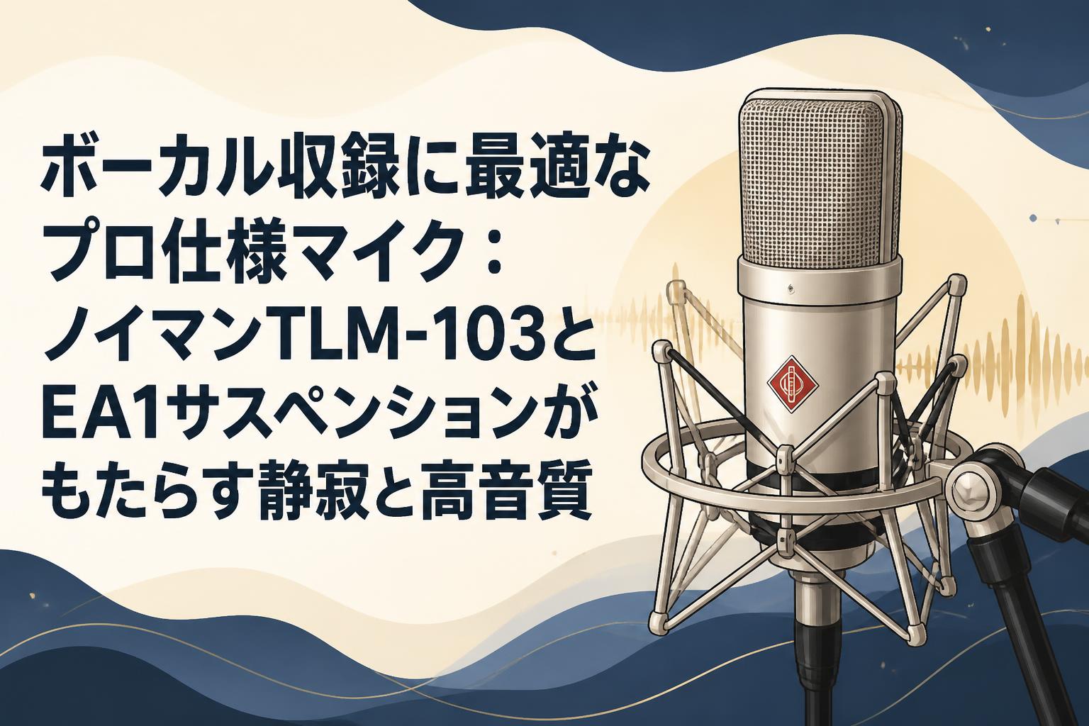 ボーカル収録に最適なプロ仕様マイク：ノイマンTLM-103とEA1サスペンションがもたらす静寂と高音質