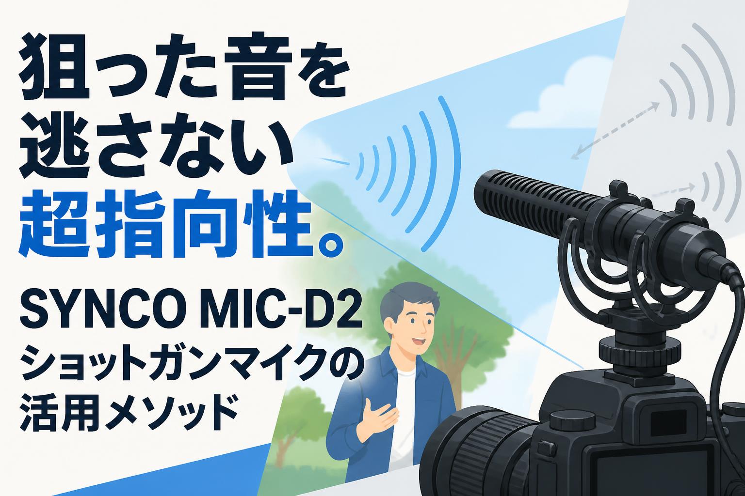 狙った音を逃さない超指向性。SYNCO MIC-D2ショットガンマイクの活用メソッド