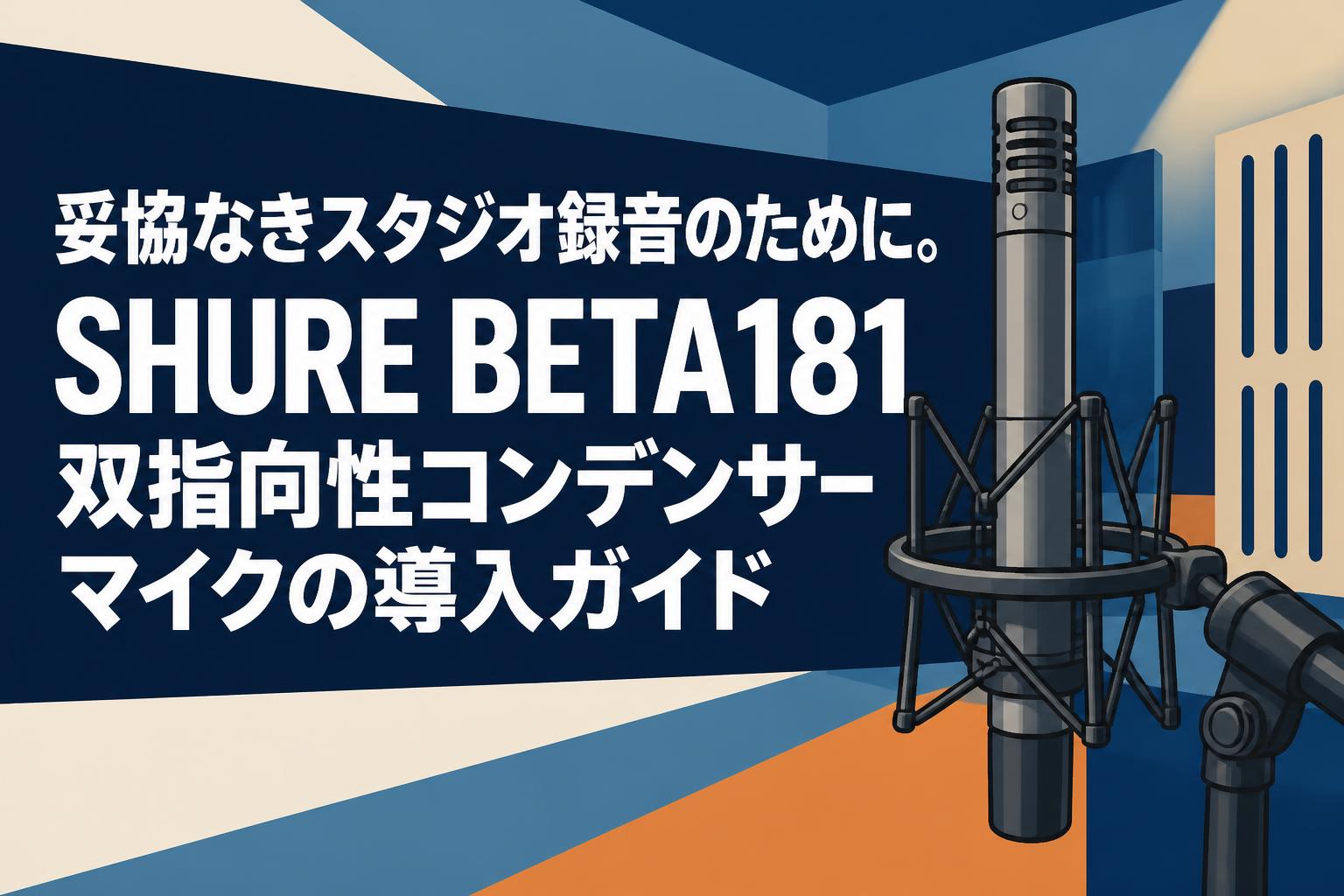 妥協なきスタジオ録音のために。SHURE BETA181双指向性コンデンサーマイクの導入ガイド