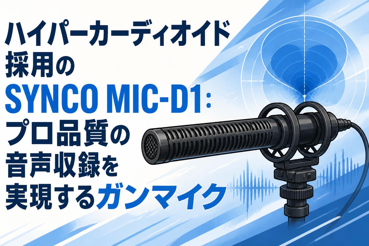 ハイパーカーディオイド採用のSYNCO MIC-D1：プロ品質の音声収録を実現するガンマイク