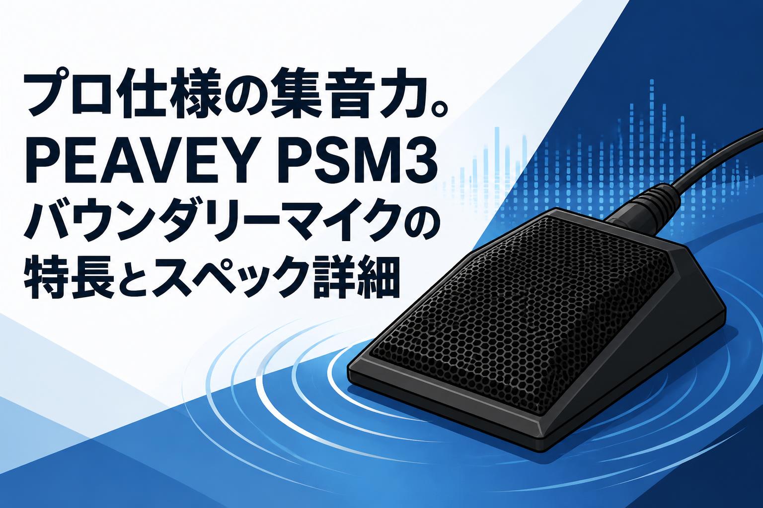 プロ仕様の集音力。PEAVEY PSM3バウンダリーマイクの特長とスペック詳細