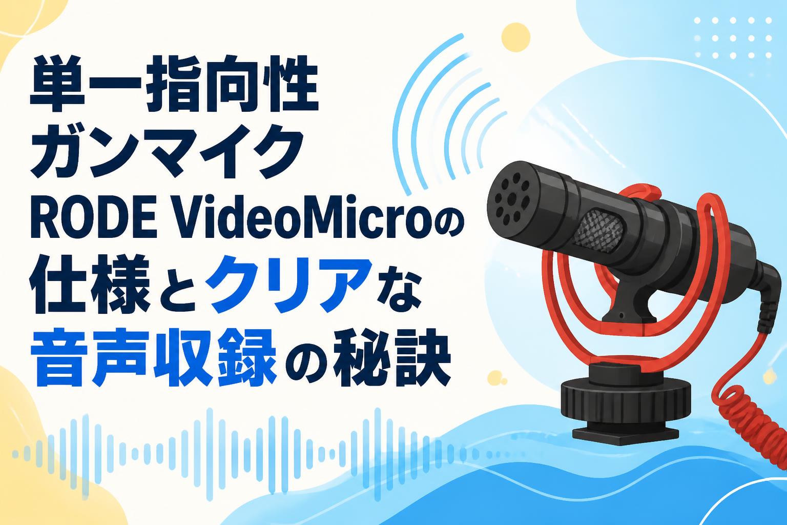 単一指向性ガンマイクRODE VideoMicroの仕様とクリアな音声収録の秘訣
