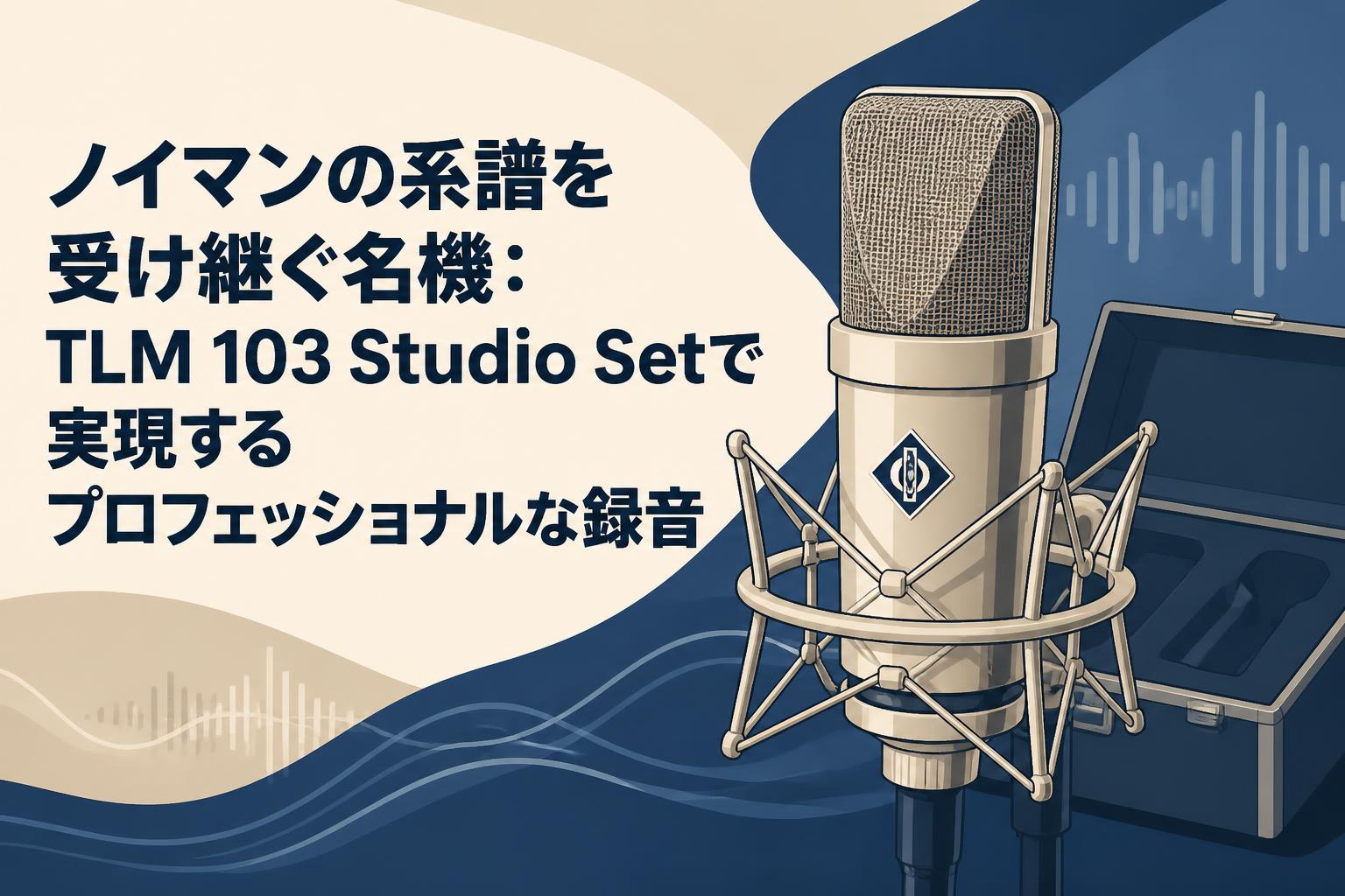 ノイマンの系譜を受け継ぐ名機：TLM 103 Studio Setで実現するプロフェッショナルな録音