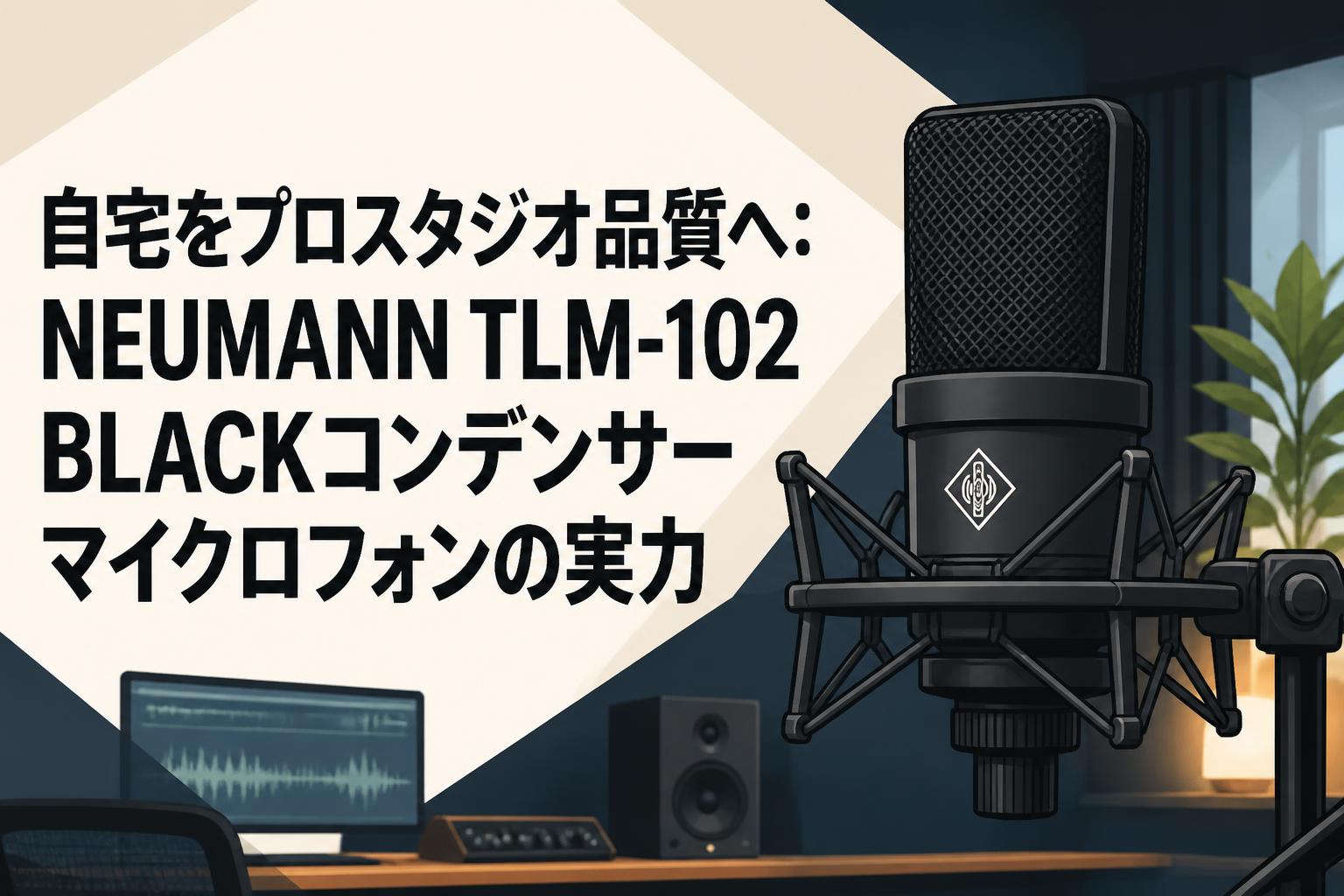 自宅をプロスタジオ品質へ：NEUMANN TLM-102 BLACKコンデンサーマイクロフォンの実力