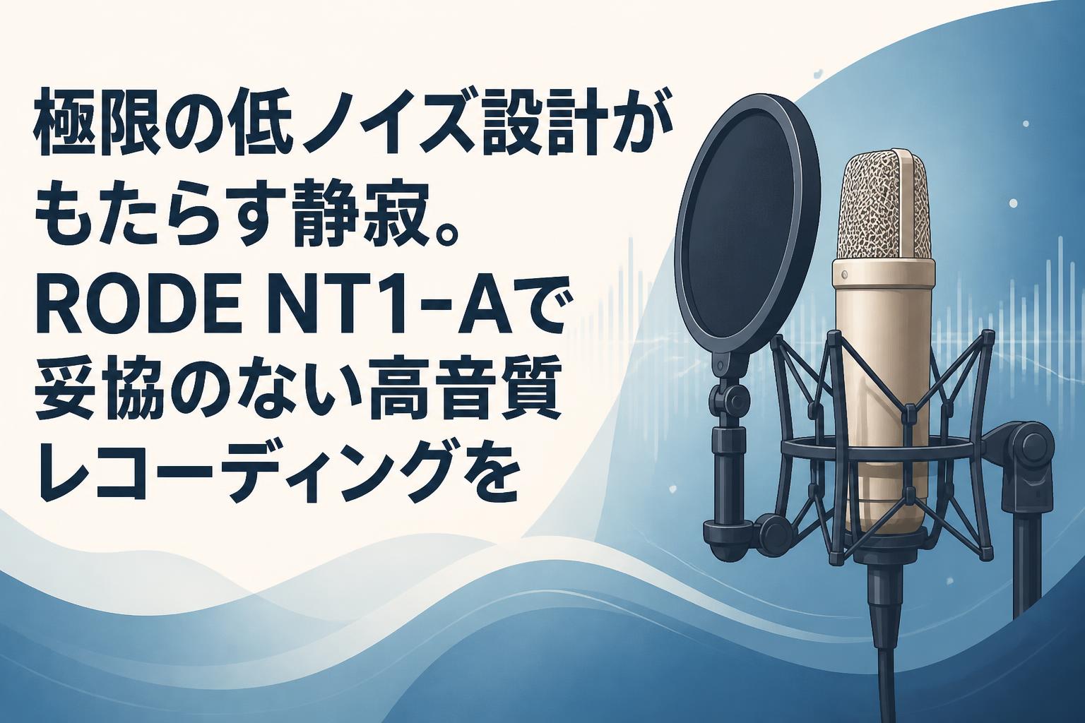 極限の低ノイズ設計がもたらす静寂。RODE NT1-Aで妥協のない高音質レコーディングを