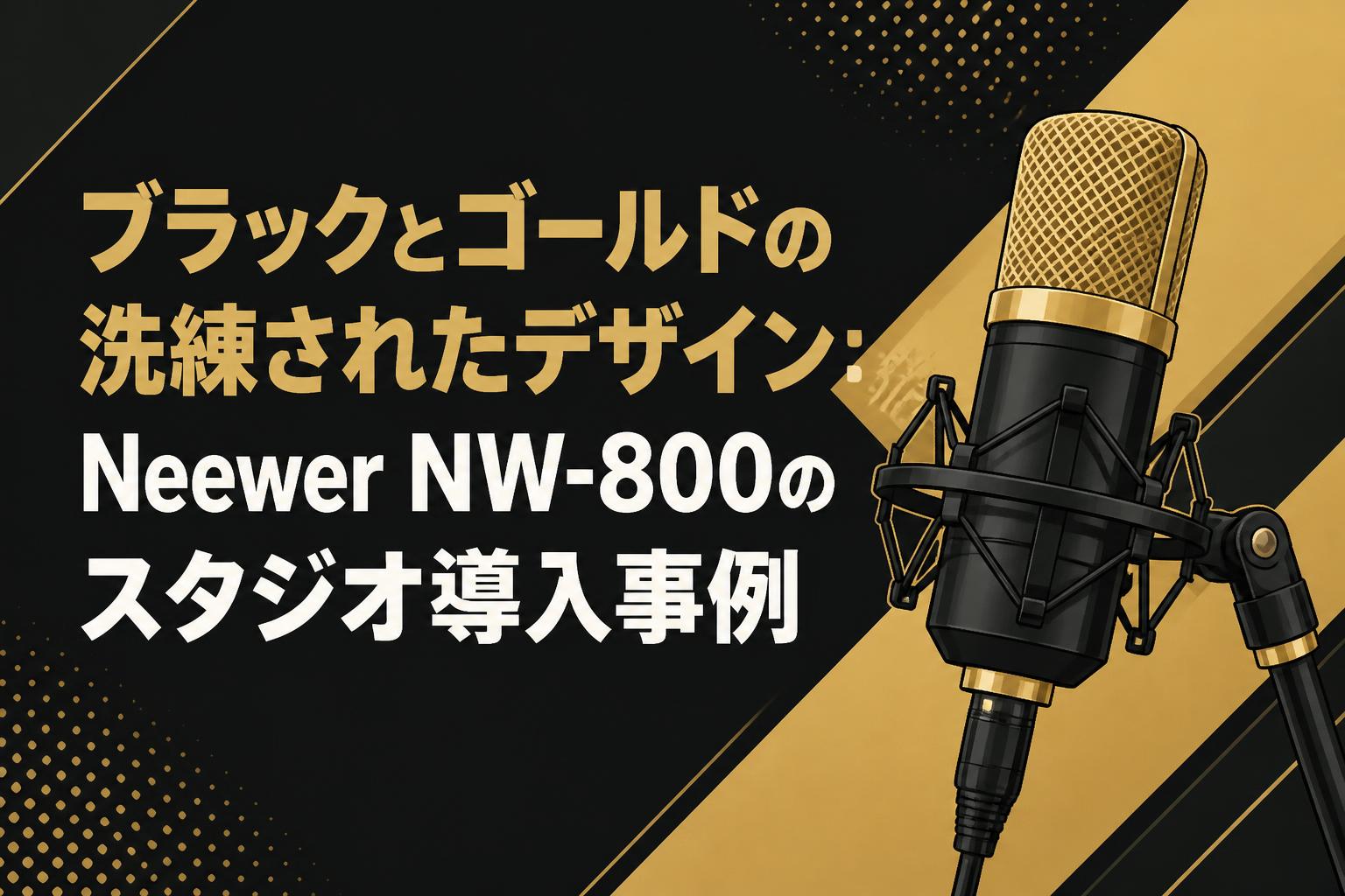 ブラックとゴールドの洗練されたデザイン：Neewer NW-800のスタジオ導入事例