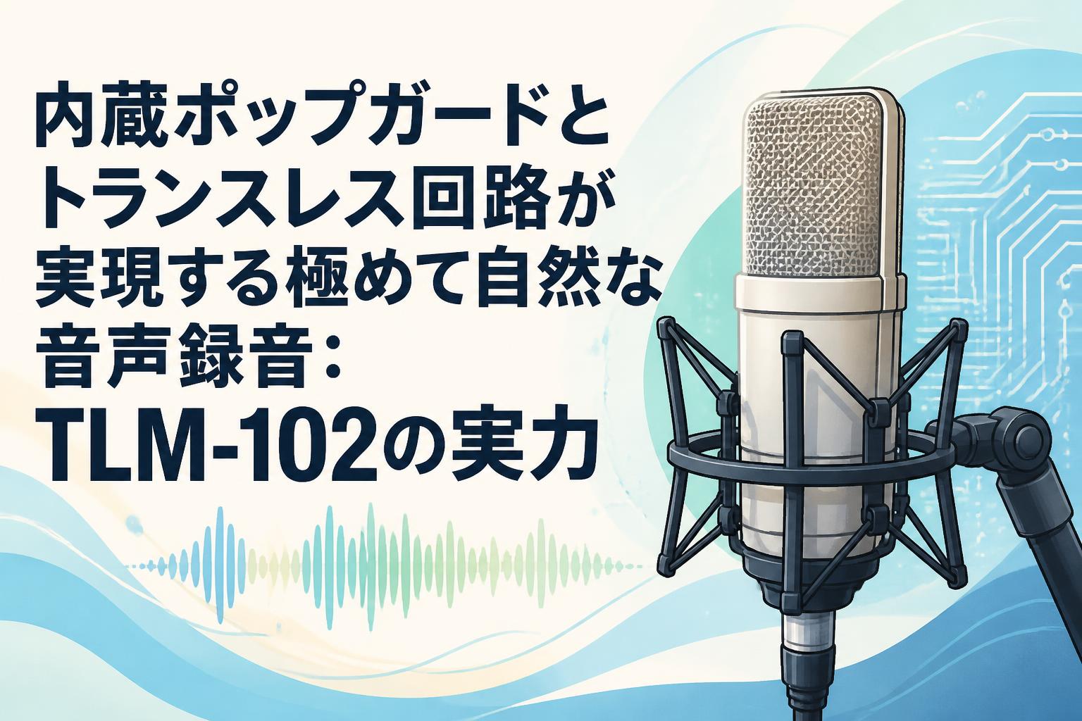 内蔵ポップガードとトランスレス回路が実現する極めて自然な音声録音：TLM-102の実力