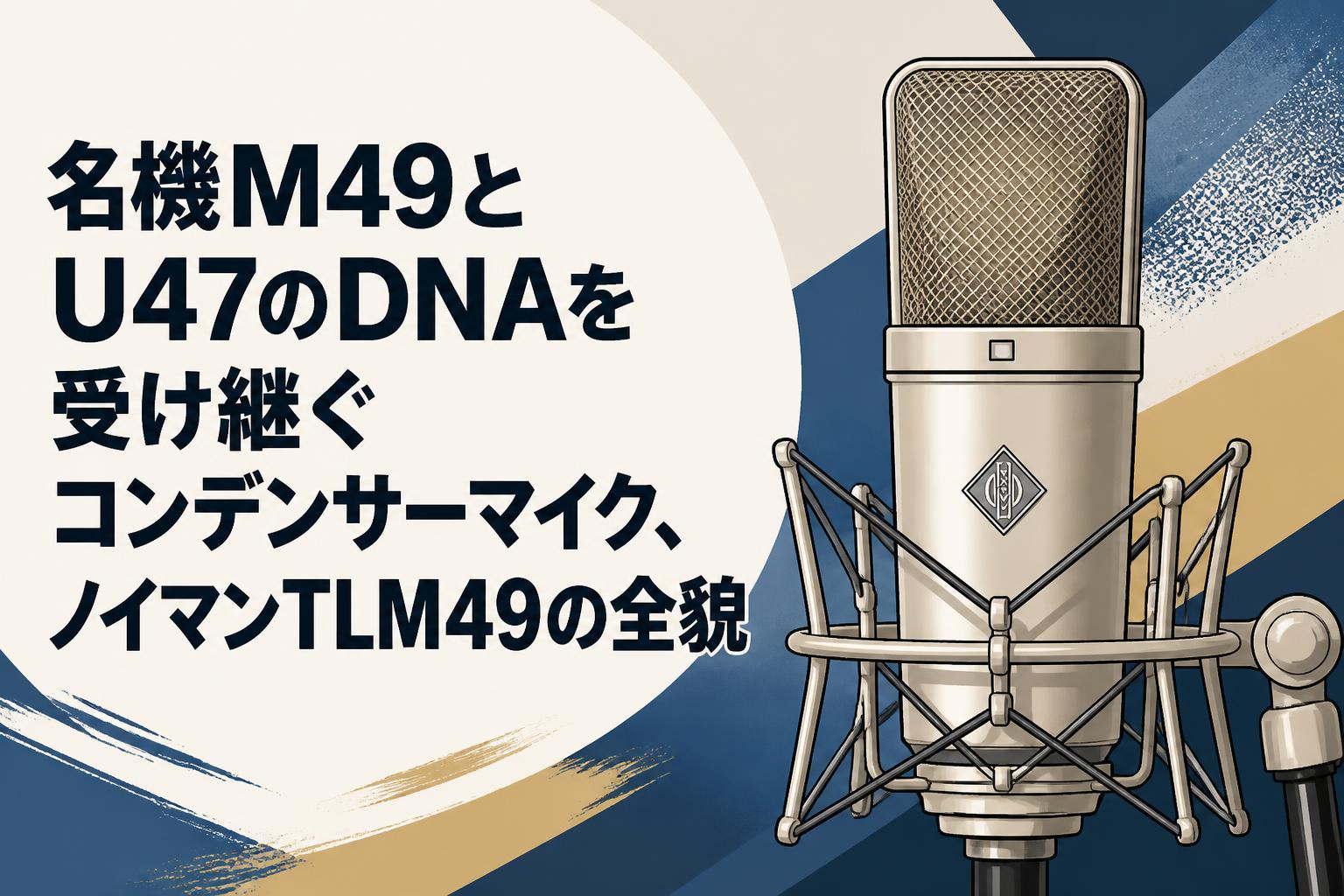名機M49とU47のDNAを受け継ぐコンデンサーマイク、ノイマンTLM49の全貌