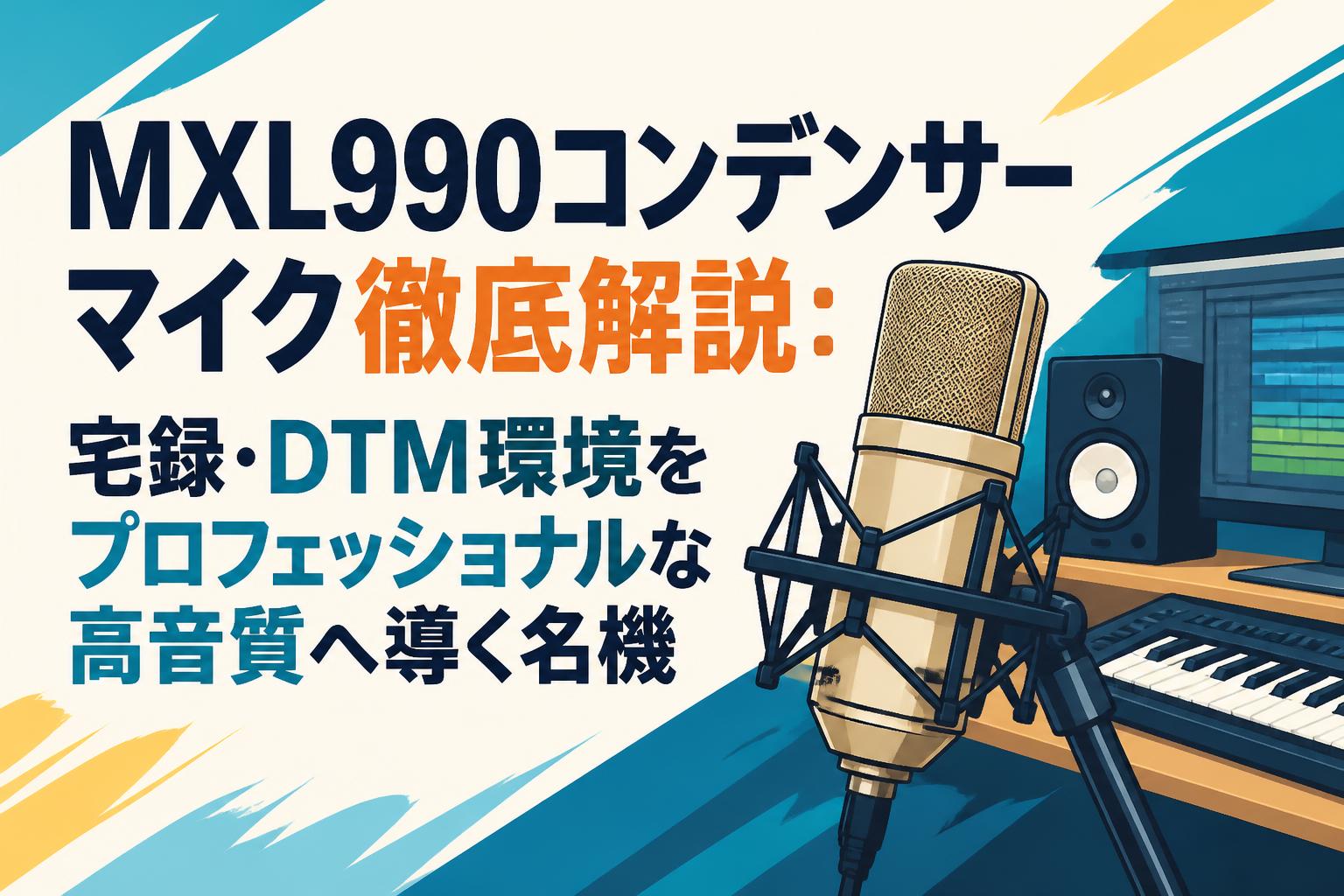 MXL990コンデンサーマイク徹底解説：宅録・DTM環境をプロフェッショナルな高音質へ導く名機