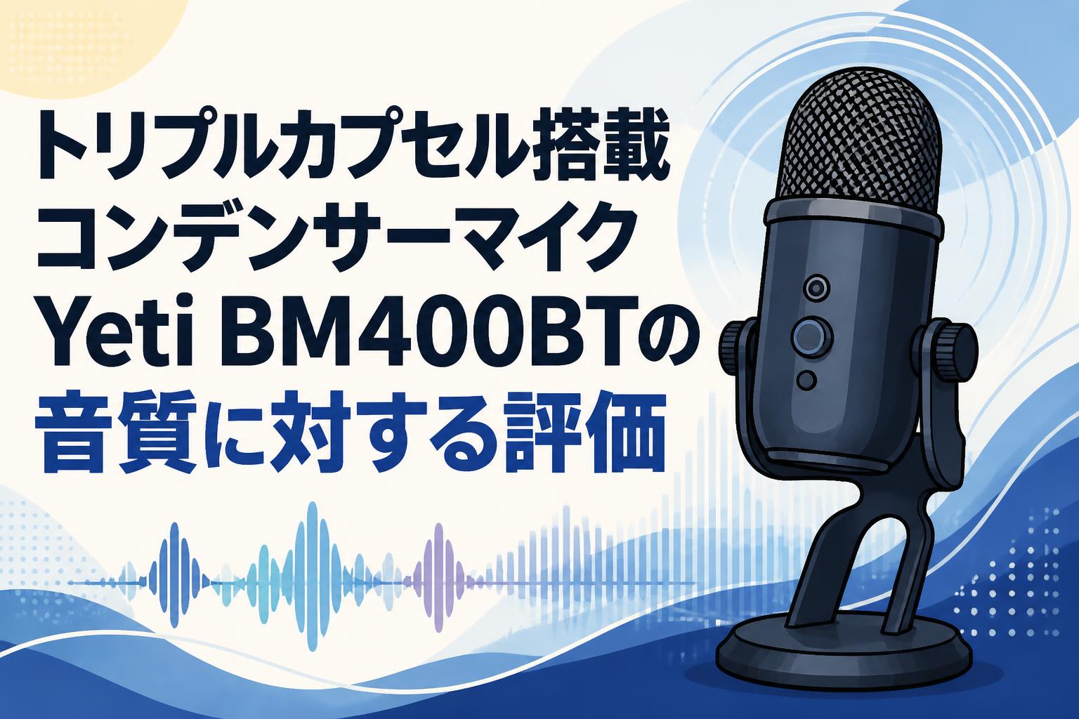 トリプルカプセル搭載コンデンサーマイクYeti BM400BTの音質に対する評価