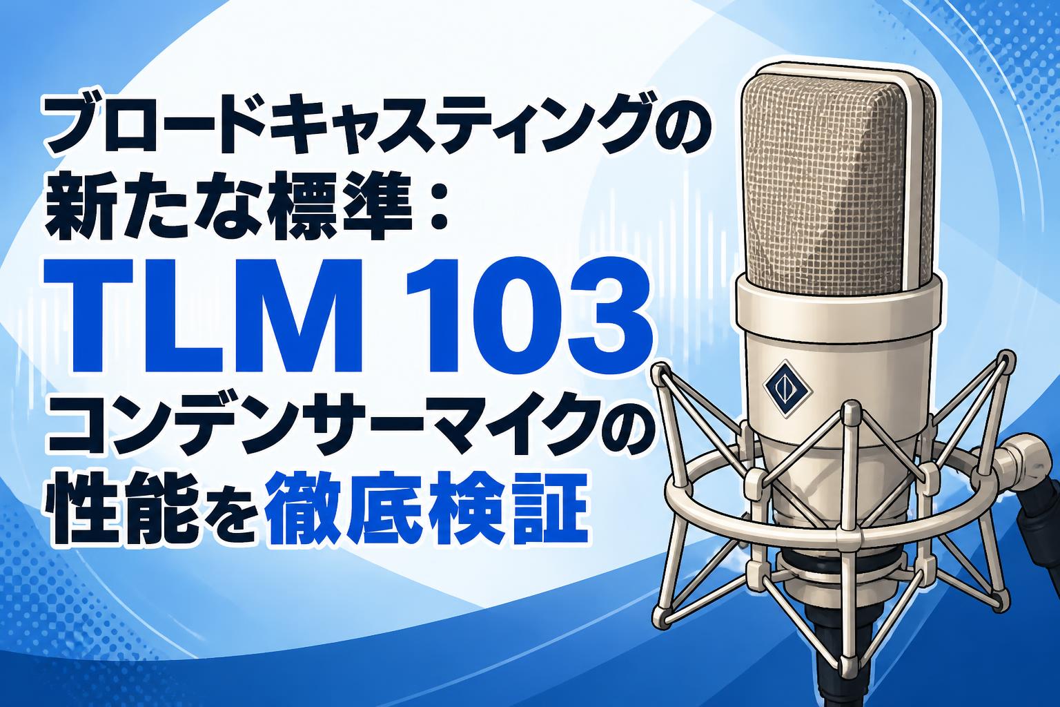 ブロードキャスティングの新たな標準：TLM 103コンデンサーマイクの性能を徹底検証