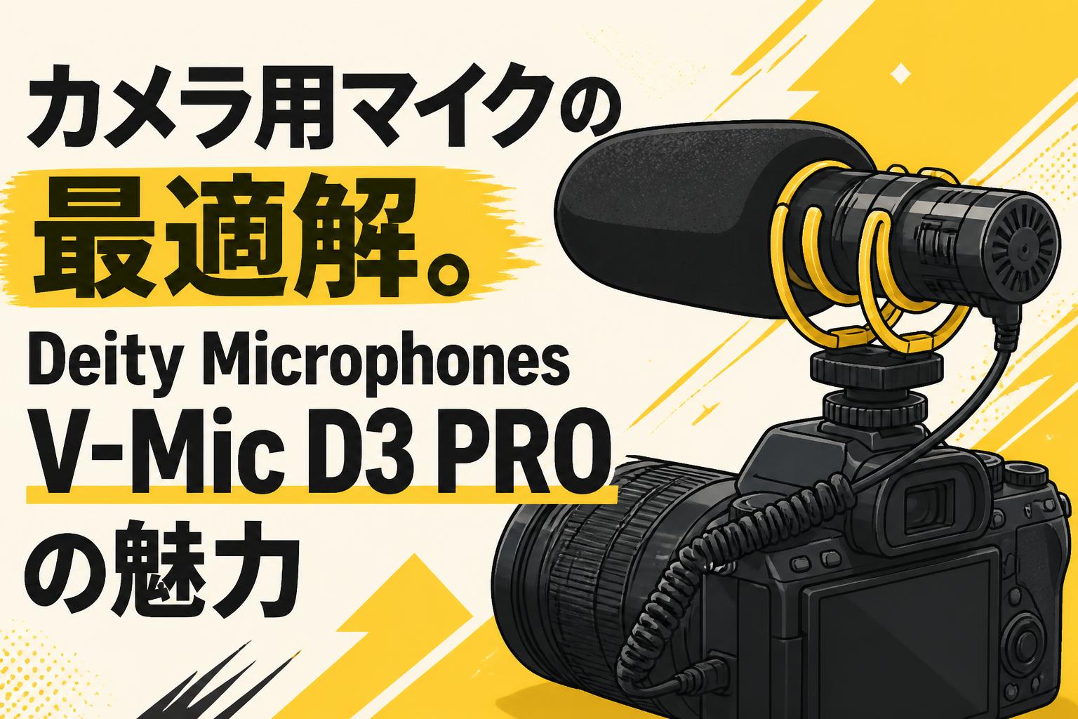 カメラ用マイクの最適解。Deity Microphones V-Mic D3 PROの魅力