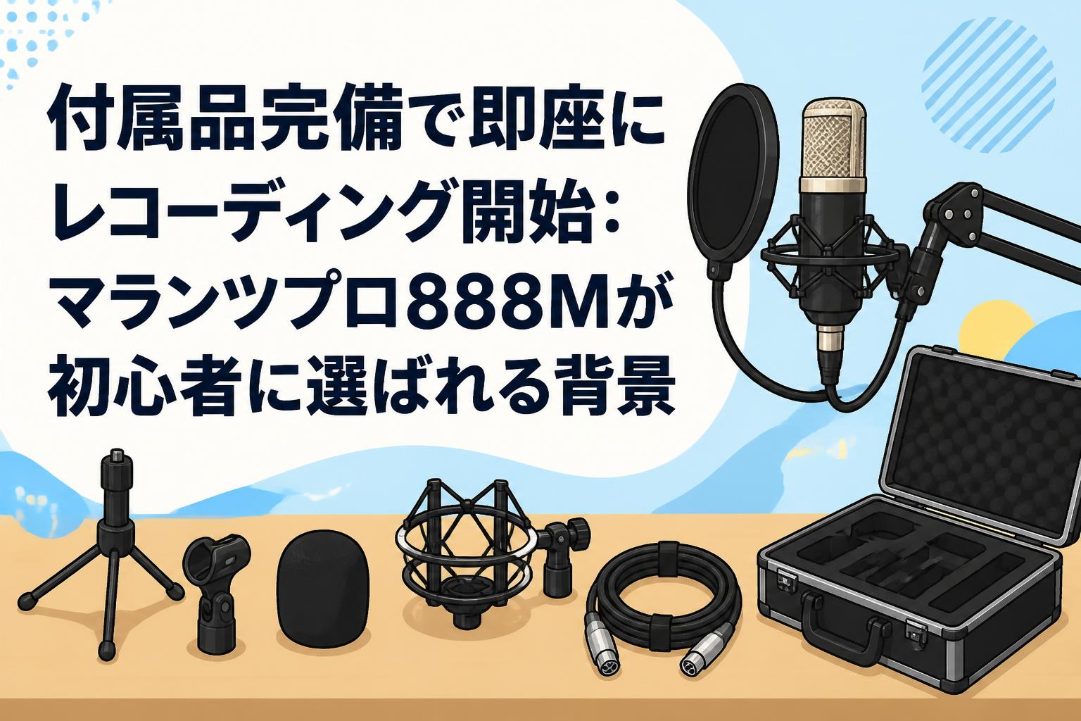 付属品完備で即座にレコーディング開始：マランツプロ888Mが初心者に選ばれる背景
