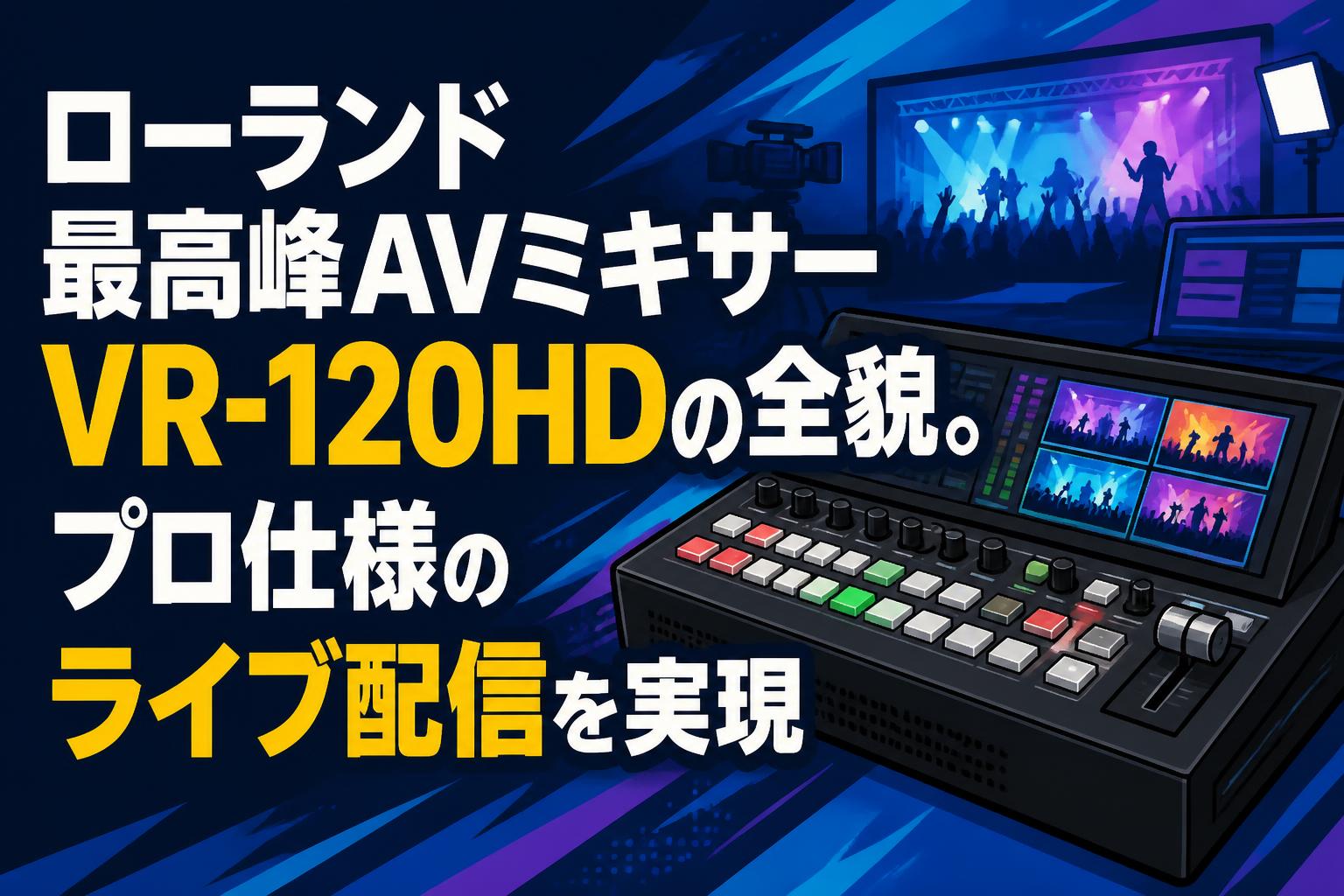 ローランド最高峰AVミキサーVR-120HDの全貌。プロ仕様のライブ配信を実現