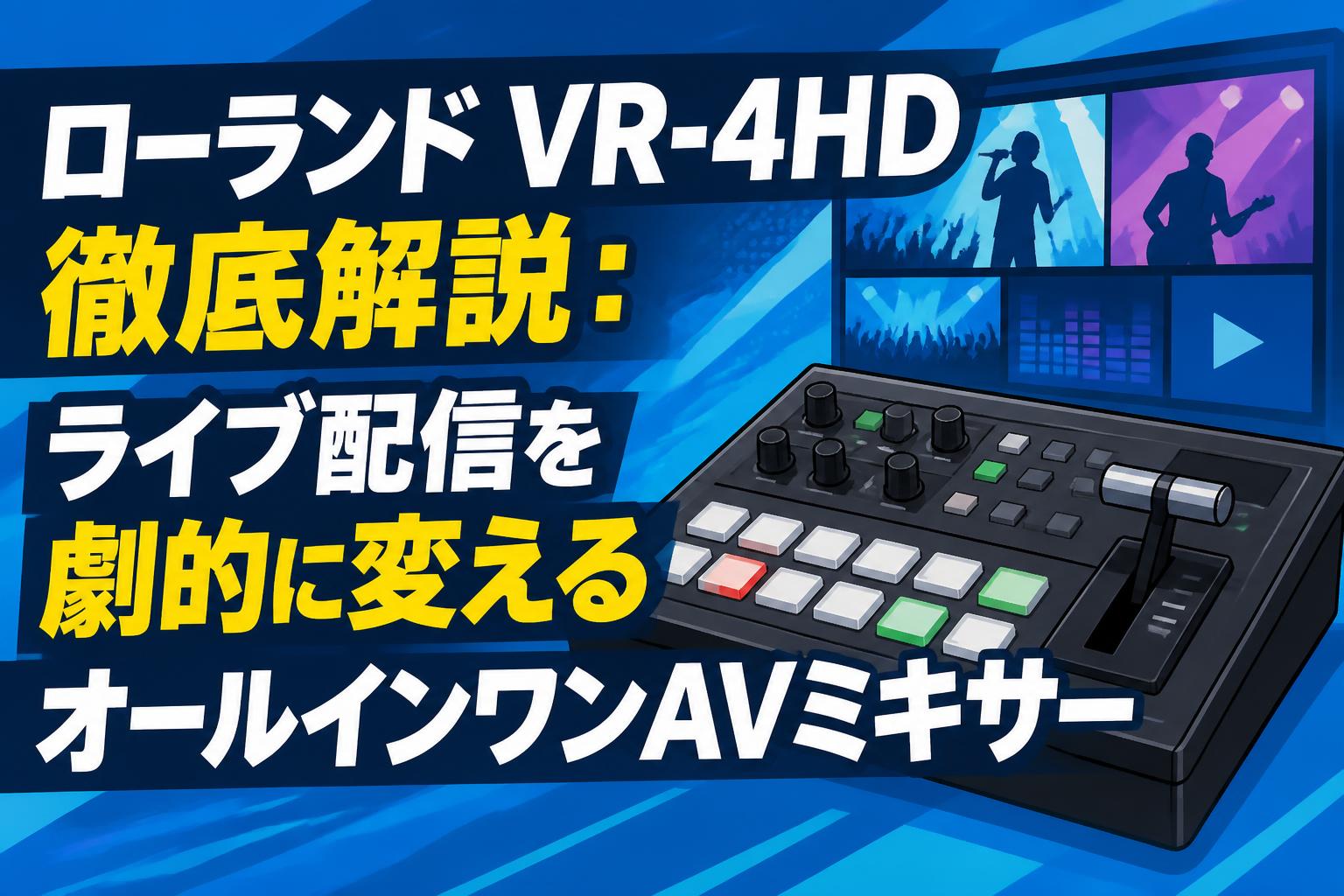ローランド VR-4HD徹底解説：ライブ配信を劇的に変えるオールインワンAVミキサー