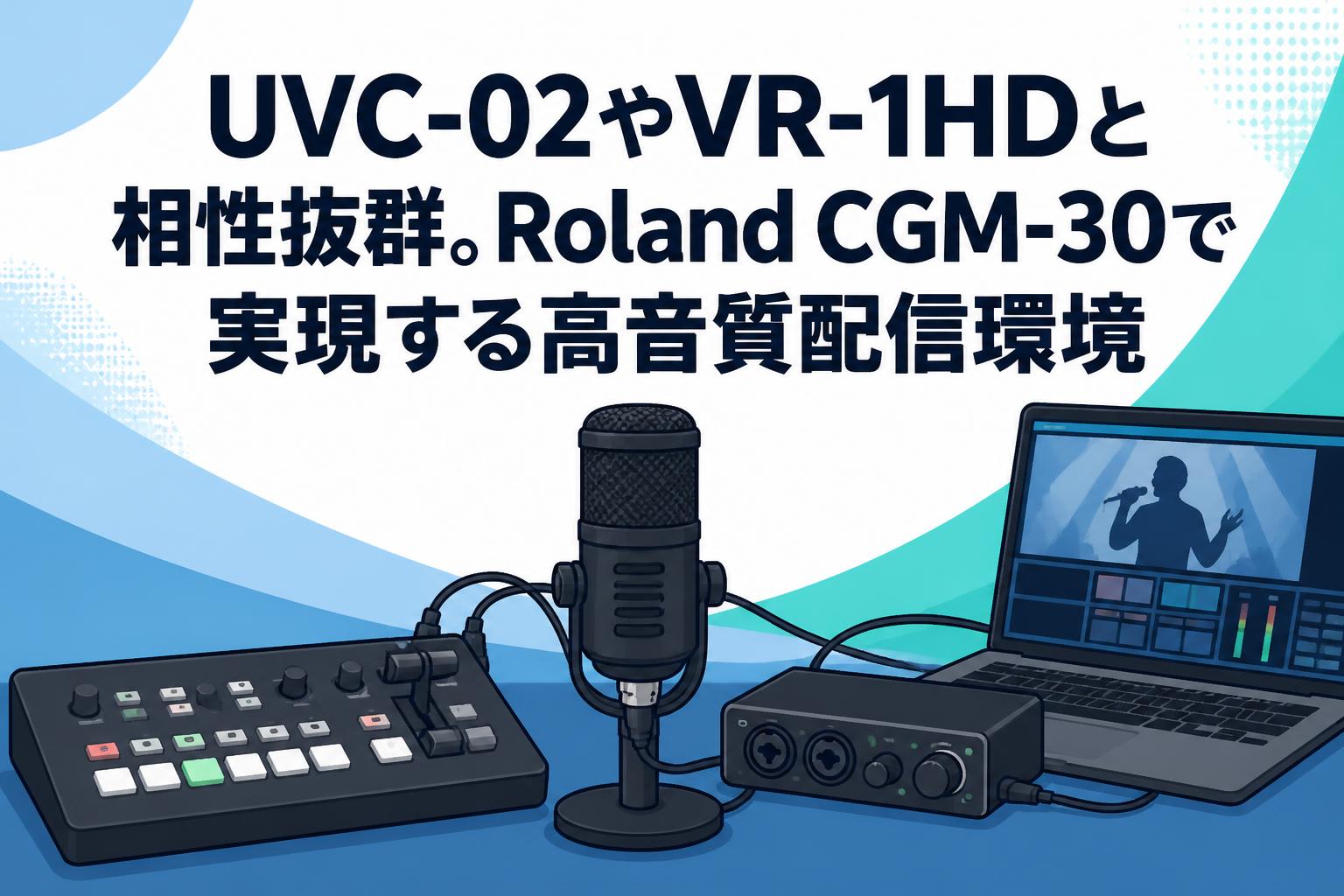 UVC-02やVR-1HDと相性抜群。Roland CGM-30で実現する高音質配信環境