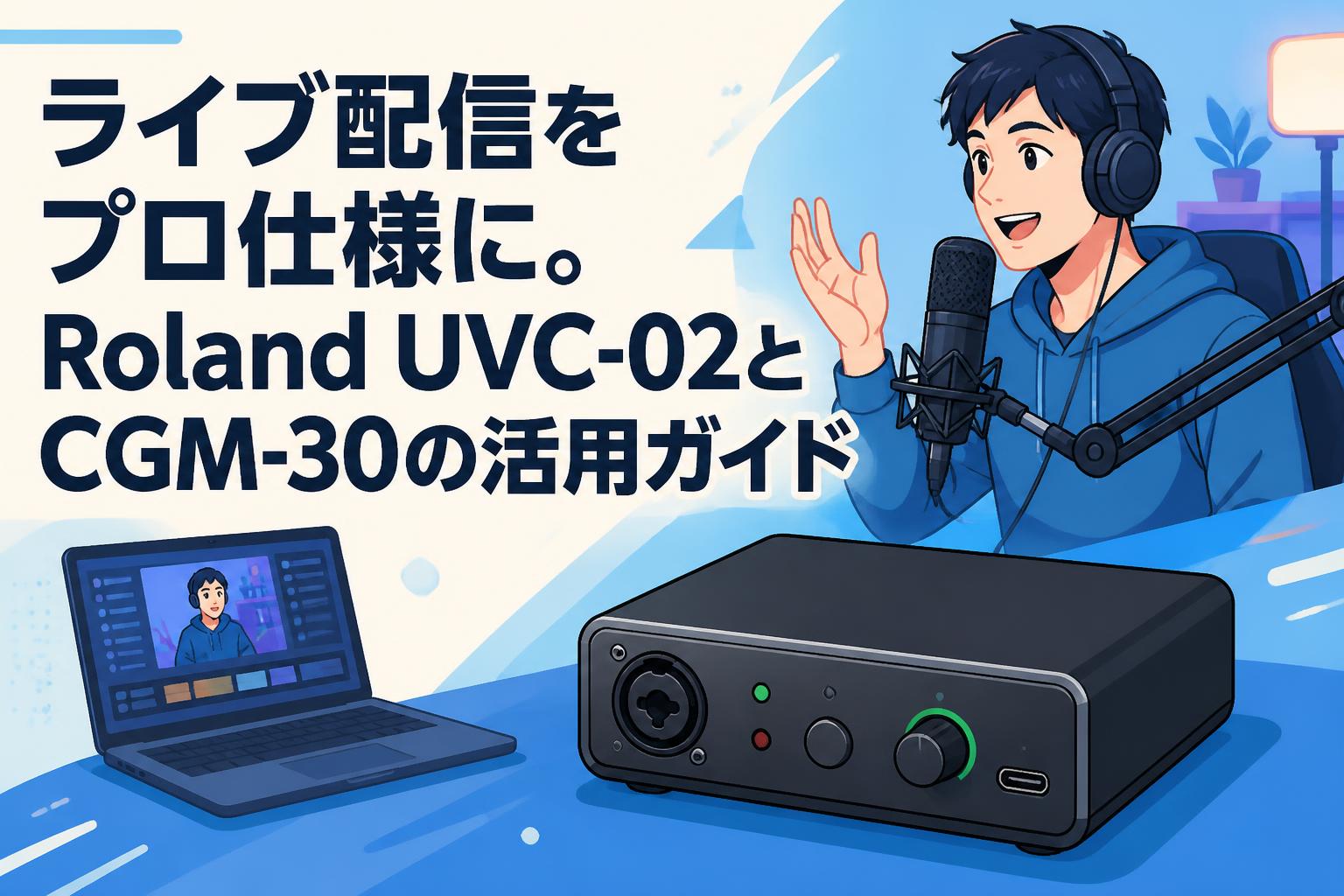 ライブ配信をプロ仕様に。Roland UVC-02とCGM-30の活用ガイド
