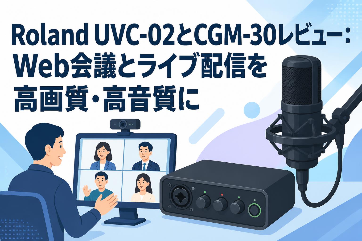 Roland UVC-02とCGM-30レビュー：Web会議とライブ配信を高画質・高音質に