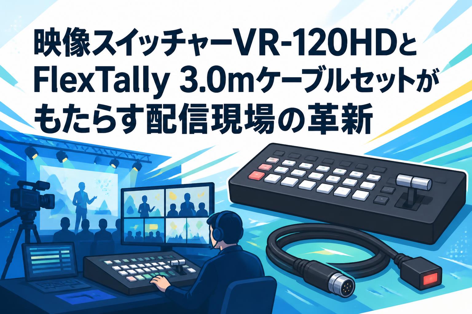 映像スイッチャーVR-120HDとFlexTally 3.0mケーブルセットがもたらす配信現場の革新