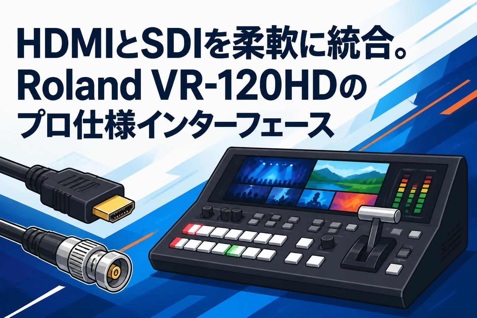 HDMIとSDIを柔軟に統合。Roland VR-120HDのプロ仕様インターフェース