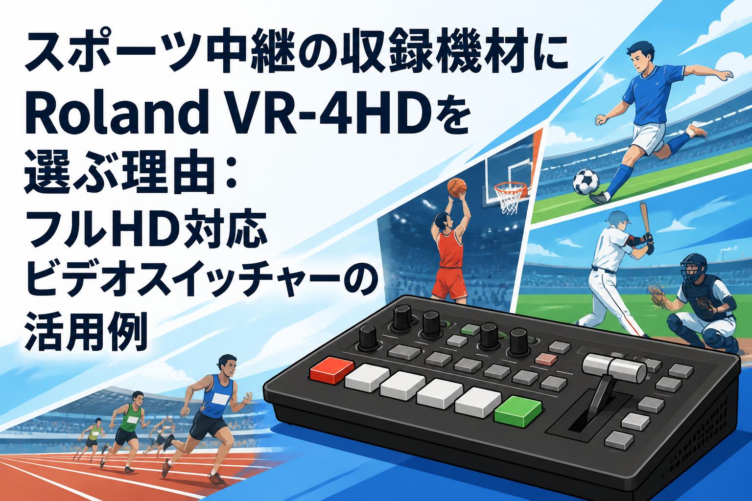スポーツ中継の収録機材にRoland VR-4HDを選ぶ理由：フルHD対応ビデオスイッチャーの活用例