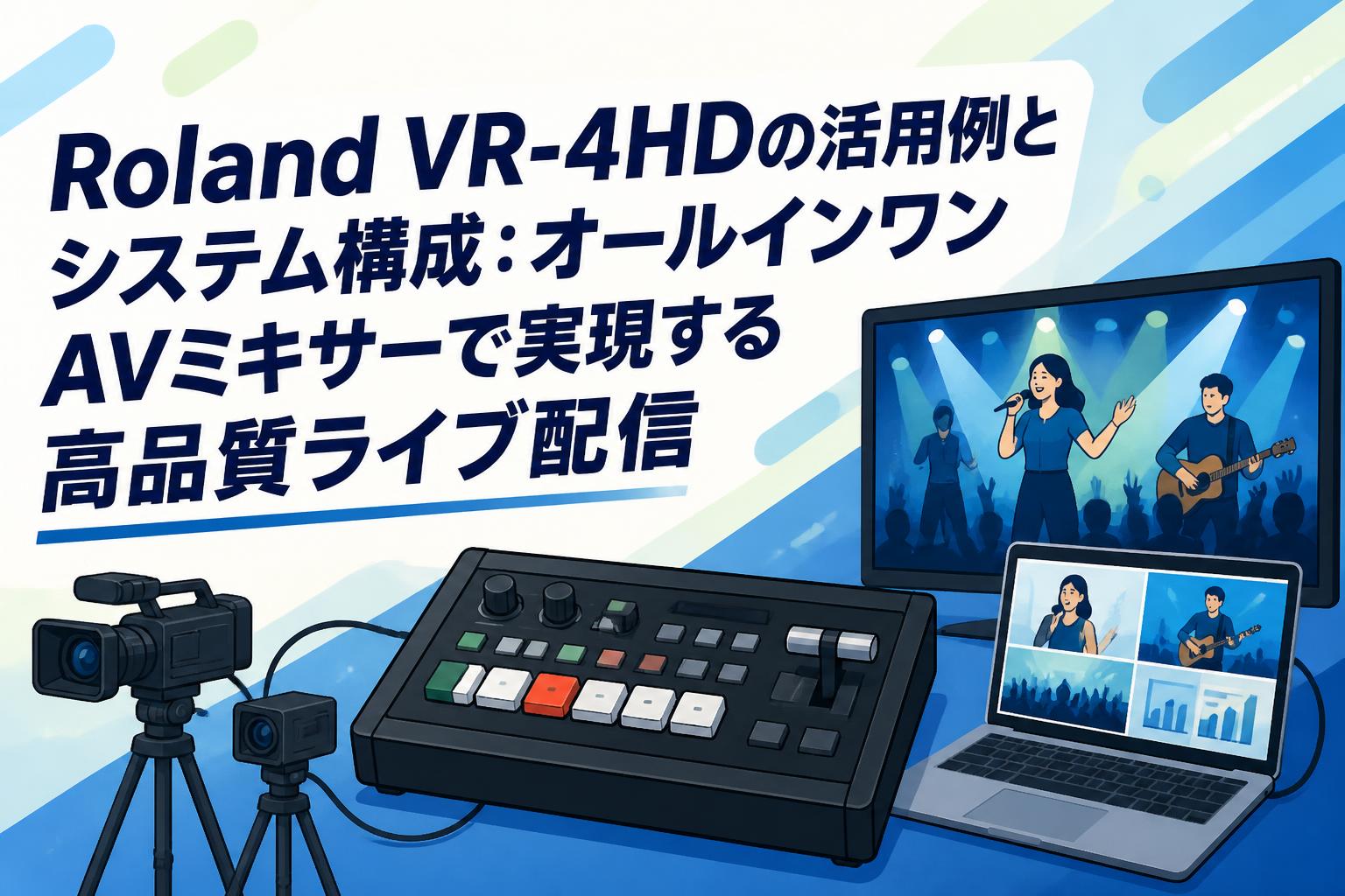 Roland VR-4HDの活用例とシステム構成：オールインワンAVミキサーで実現する高品質ライブ配信