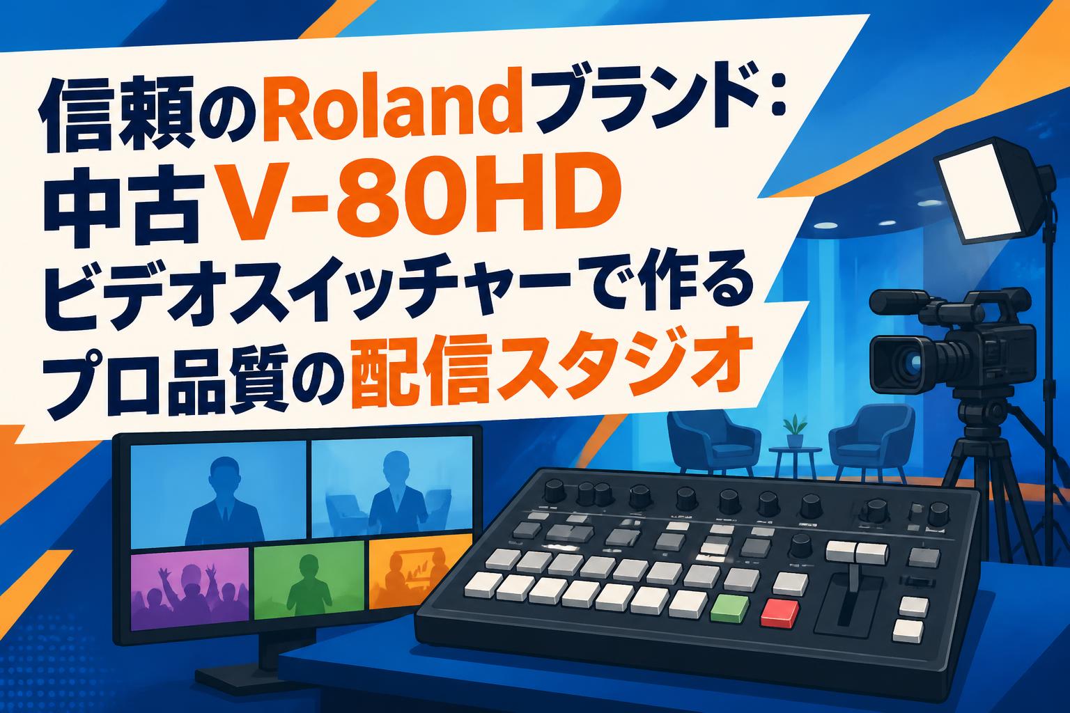 信頼のRolandブランド：中古V-80HDビデオスイッチャーで作るプロ品質の配信スタジオ