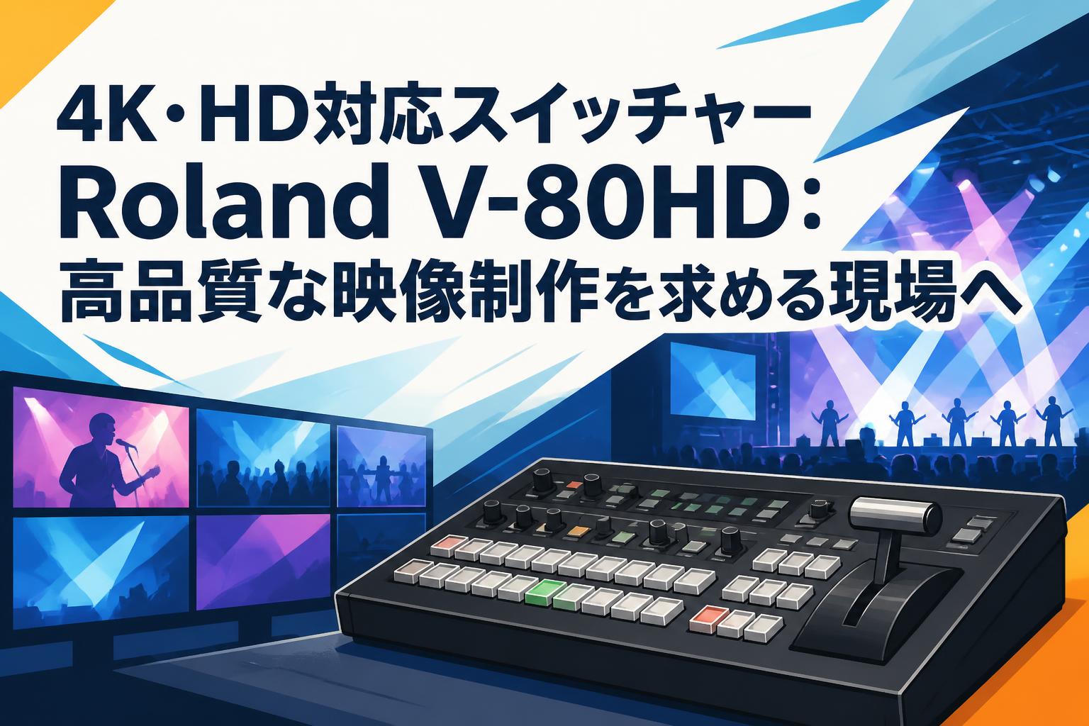 4K・HD対応スイッチャーRoland V-80HD：高品質な映像制作を求める現場へ