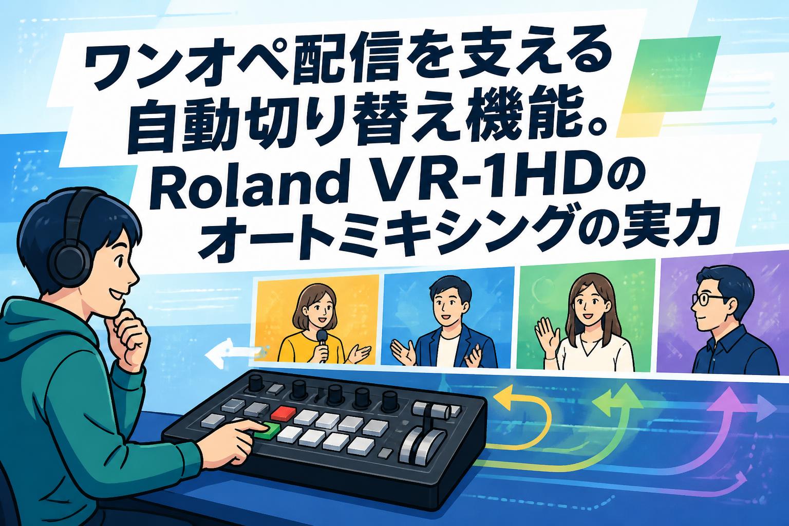 ワンオペ配信を支える自動切り替え機能。Roland VR-1HDのオートミキシングの実力