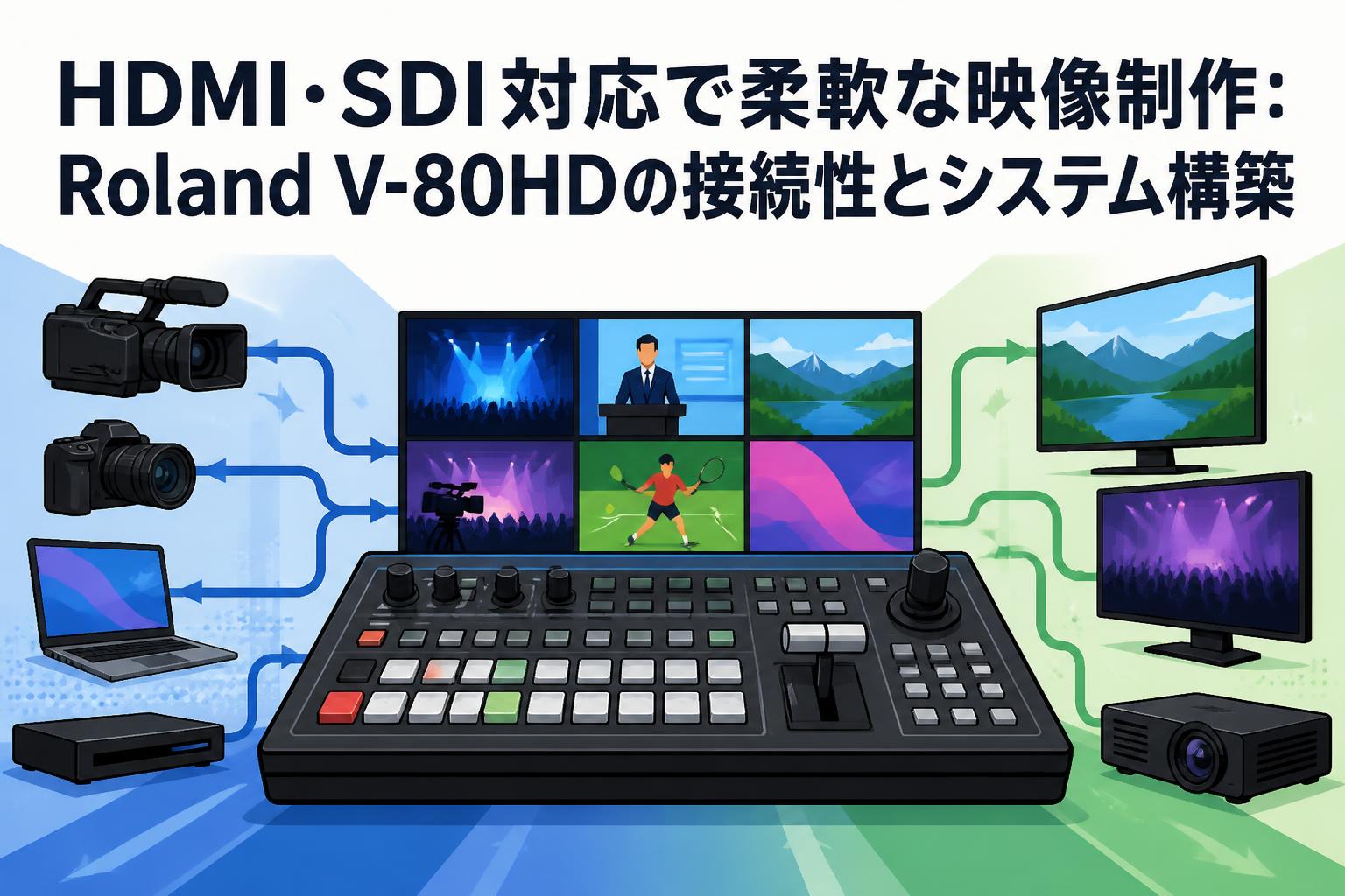 HDMI・SDI対応で柔軟な映像制作：Roland V-80HDの接続性とシステム構築