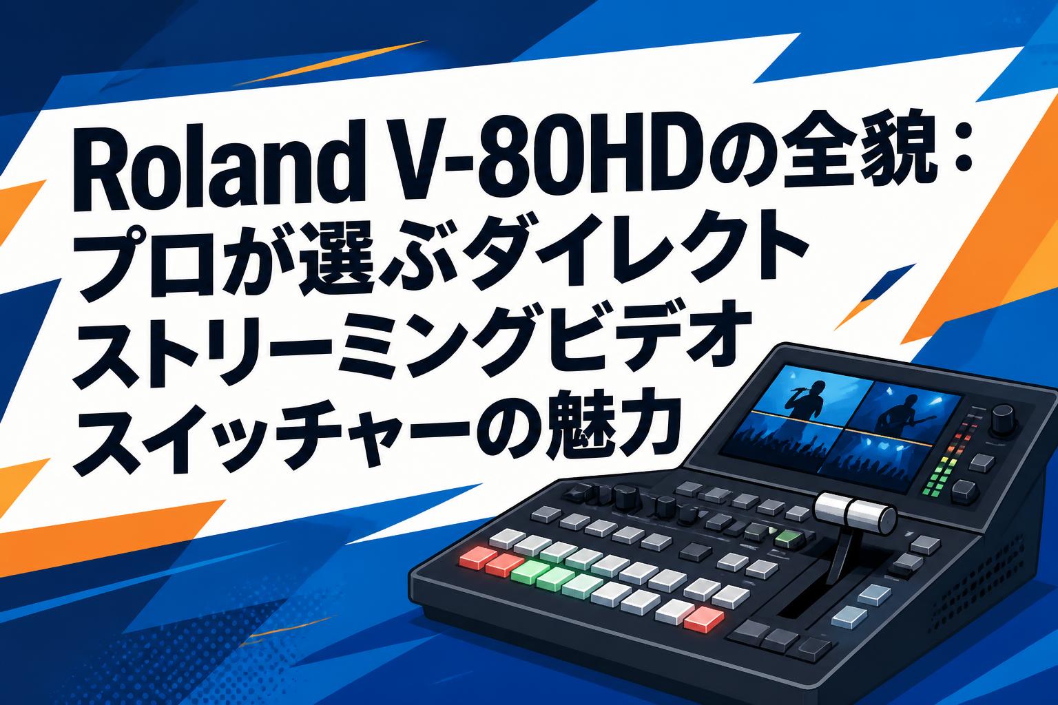 Roland V-80HDの全貌：プロが選ぶダイレクトストリーミングビデオスイッチャーの魅力