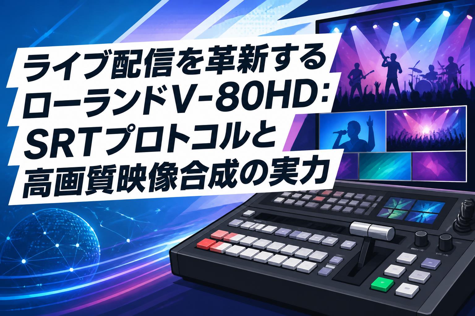 ライブ配信を革新するローランドV-80HD：SRTプロトコルと高画質映像合成の実力