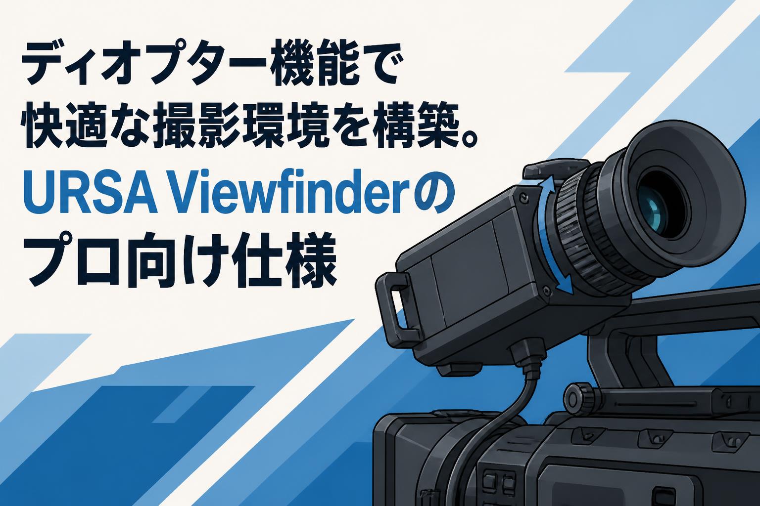 ディオプター機能で快適な撮影環境を構築。URSA Viewfinderのプロ向け仕様