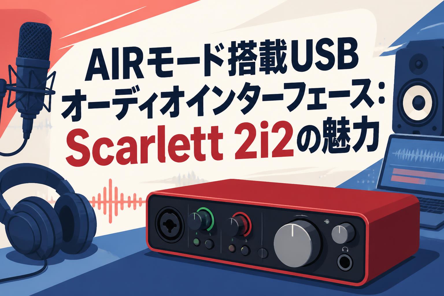 AIRモード搭載USBオーディオインターフェース：Scarlett 2i2の魅力