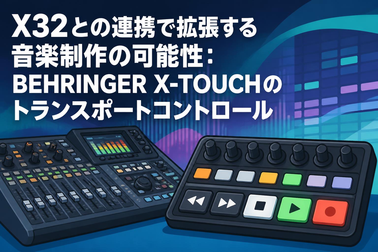 X32との連携で拡張する音楽制作の可能性：BEHRINGER X-TOUCHのトランスポートコントロール
