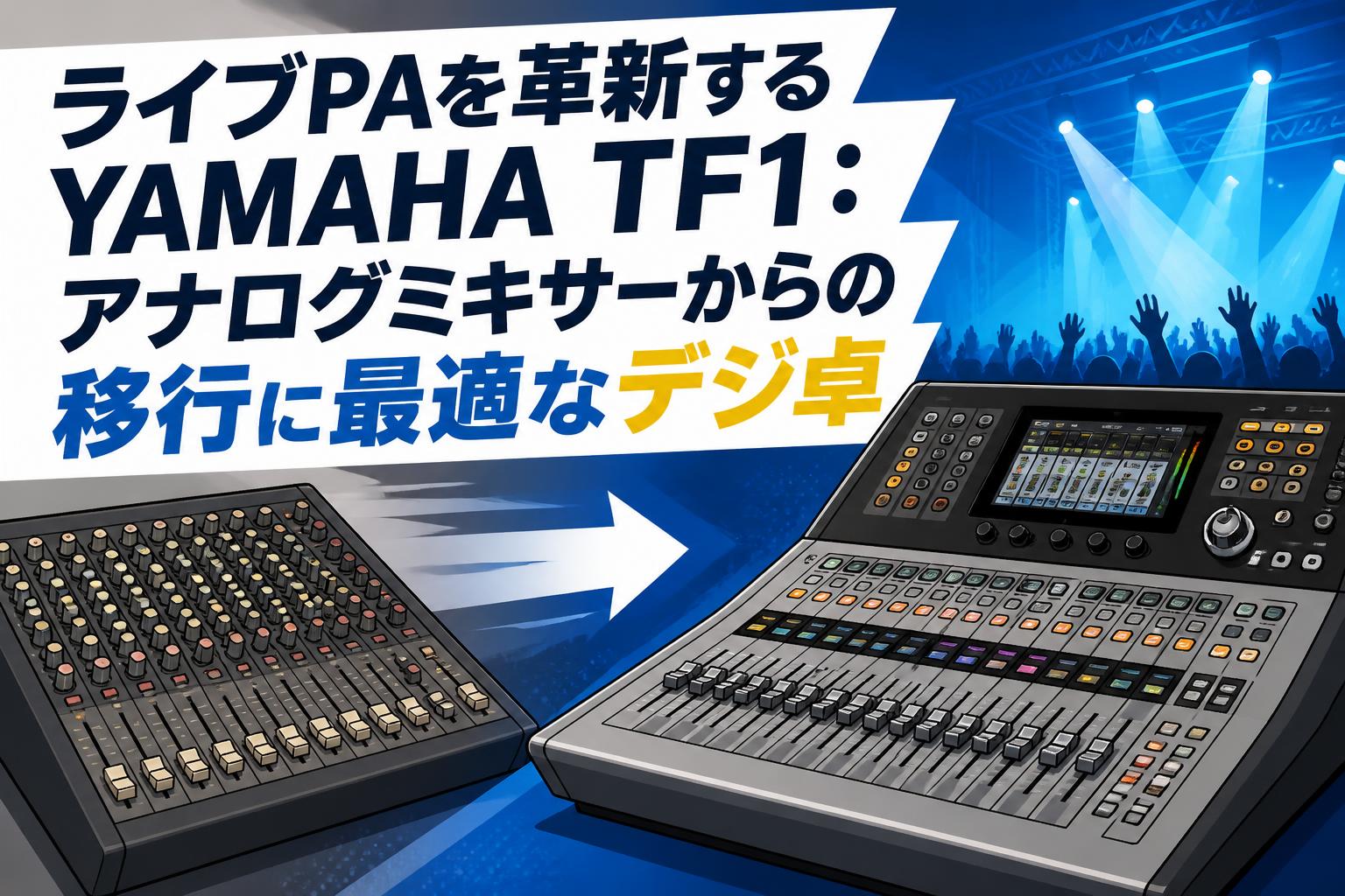 ライブPAを革新するYAMAHA TF1：アナログミキサーからの移行に最適なデジ卓