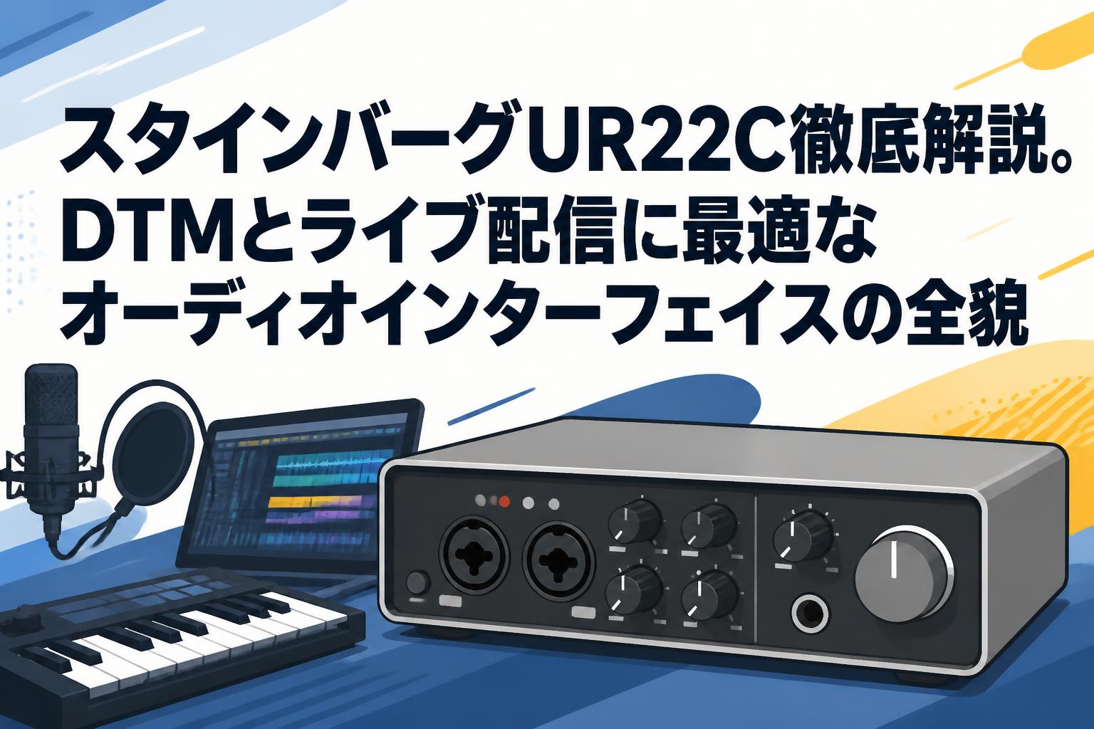 スタインバーグUR22C徹底解説。DTMとライブ配信に最適なオーディオインターフェイスの全貌