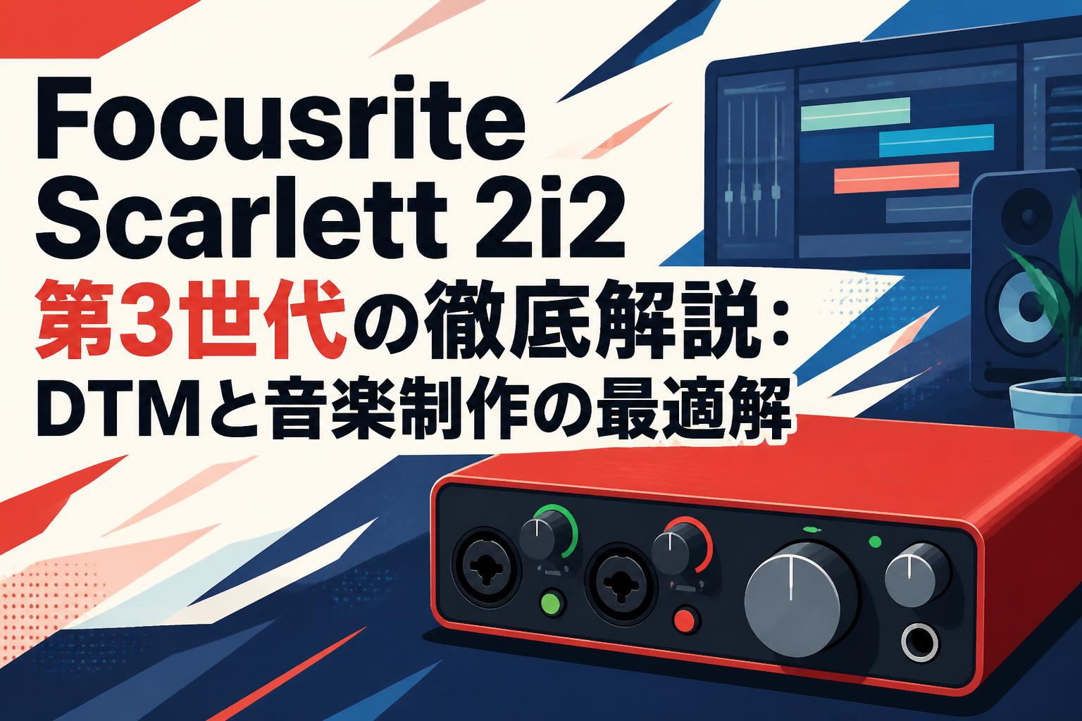 Focusrite Scarlett 2i2 第3世代の徹底解説：DTMと音楽制作の最適解