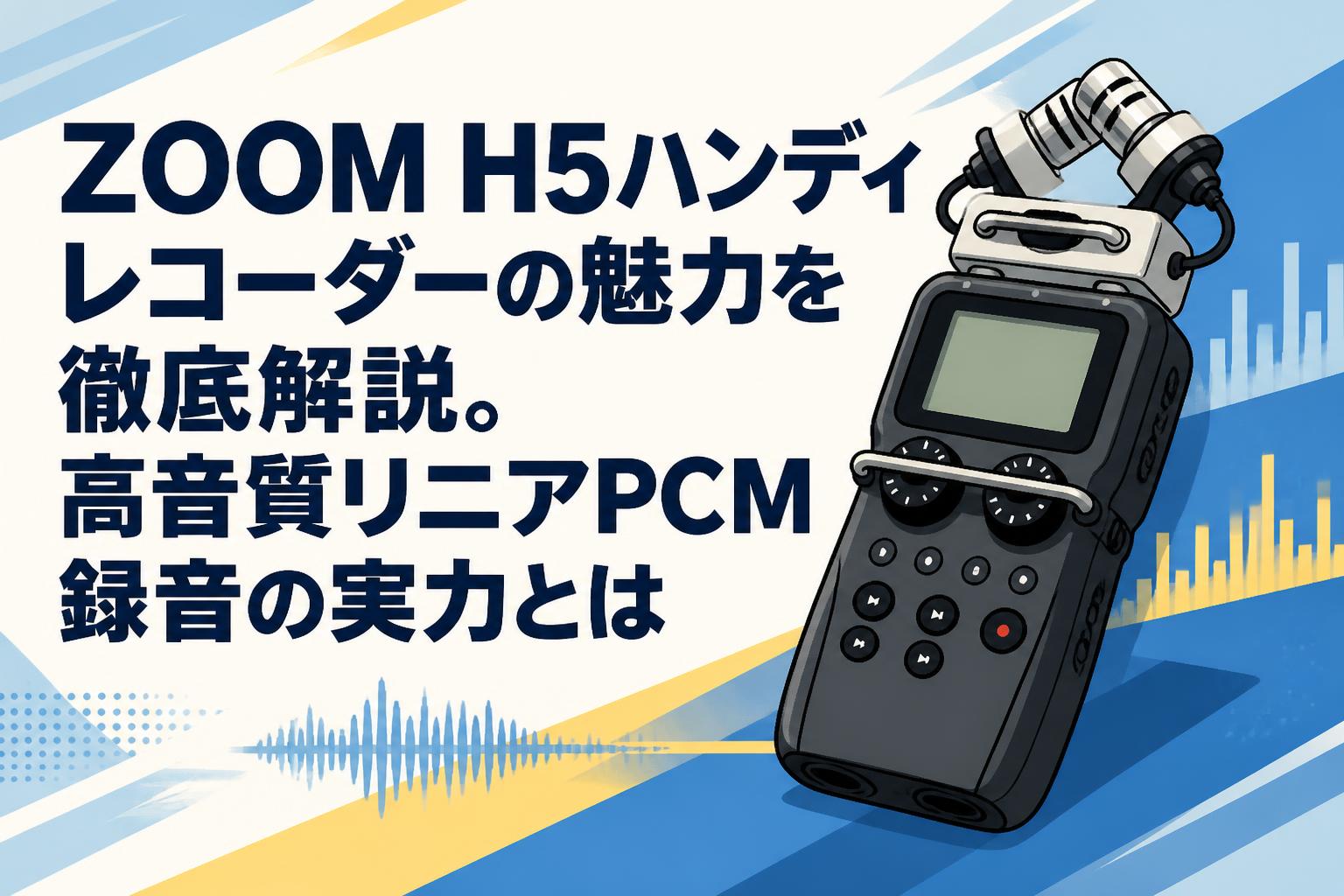 ZOOM H5ハンディレコーダーの魅力を徹底解説。高音質リニアPCM録音の実力とは