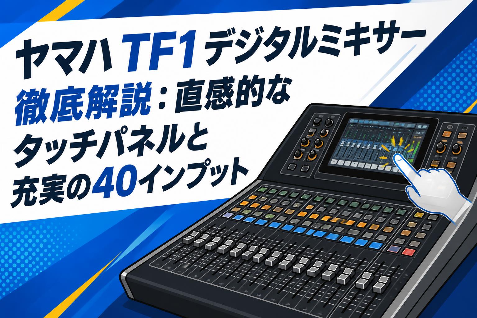 ヤマハ TF1 デジタルミキサー徹底解説：直感的なタッチパネルと充実の40インプット