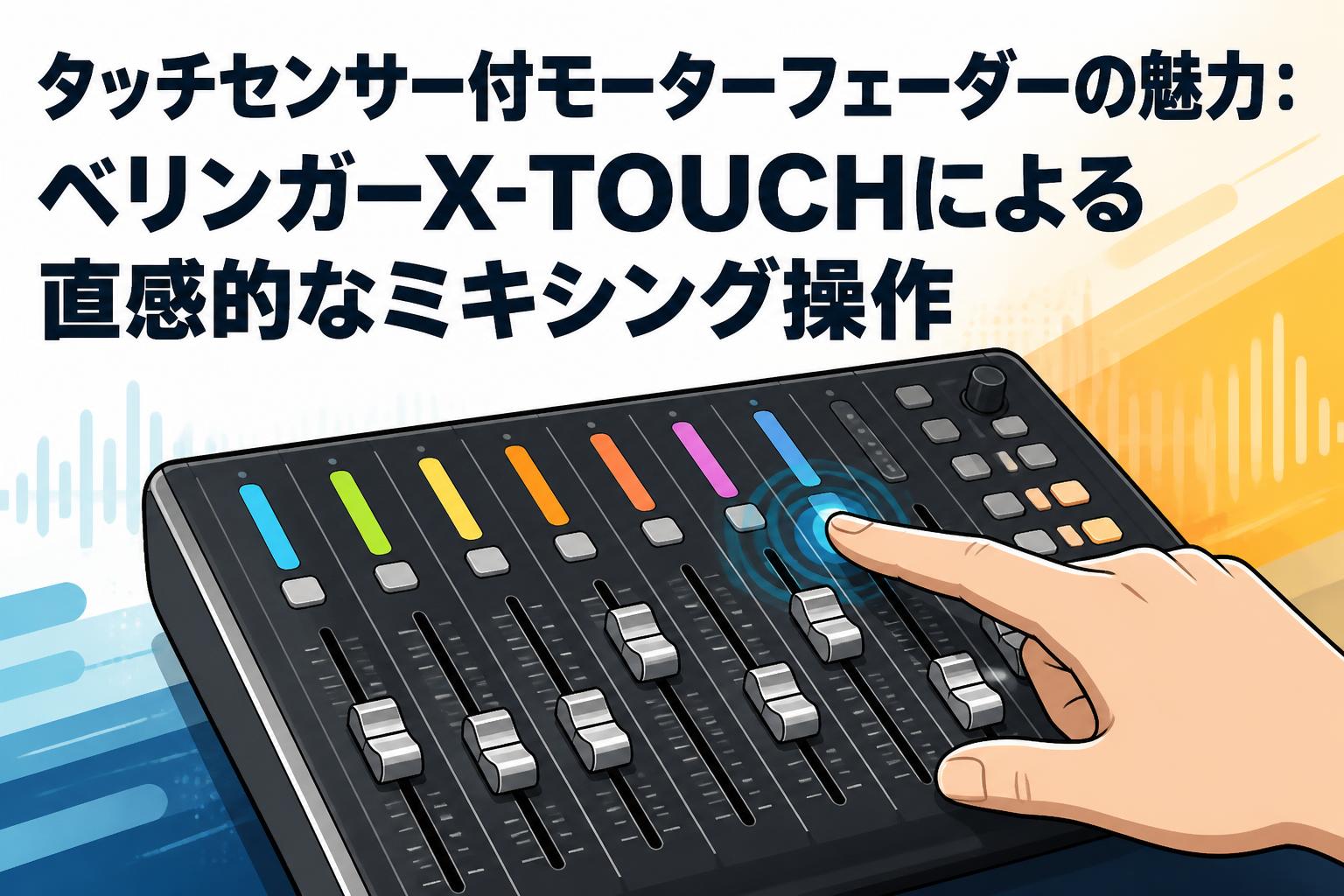 タッチセンサー付モーターフェーダーの魅力：ベリンガーX-TOUCHによる直感的なミキシング操作