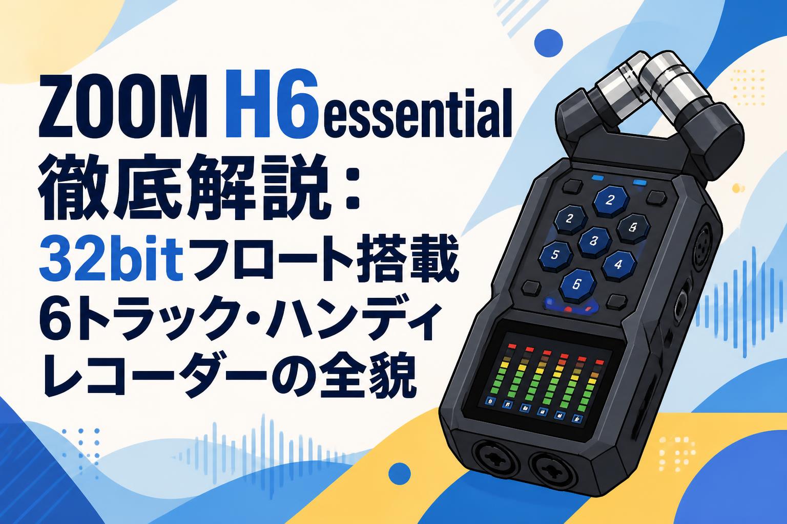 ZOOM H6essential徹底解説：32bitフロート搭載6トラック・ハンディレコーダーの全貌
