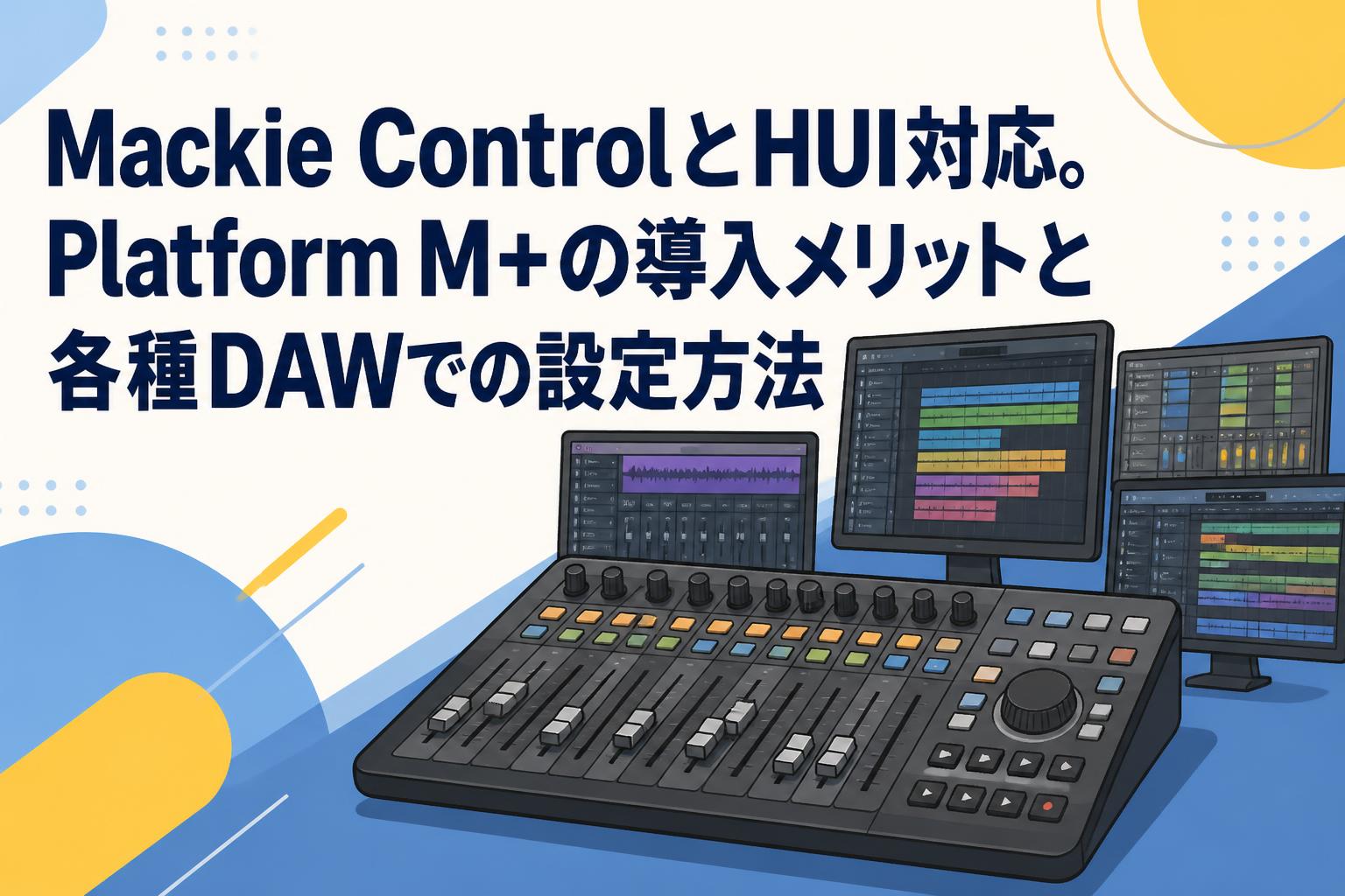 Mackie ControlとHUI対応。Platform M+の導入メリットと各種DAWでの設定方法